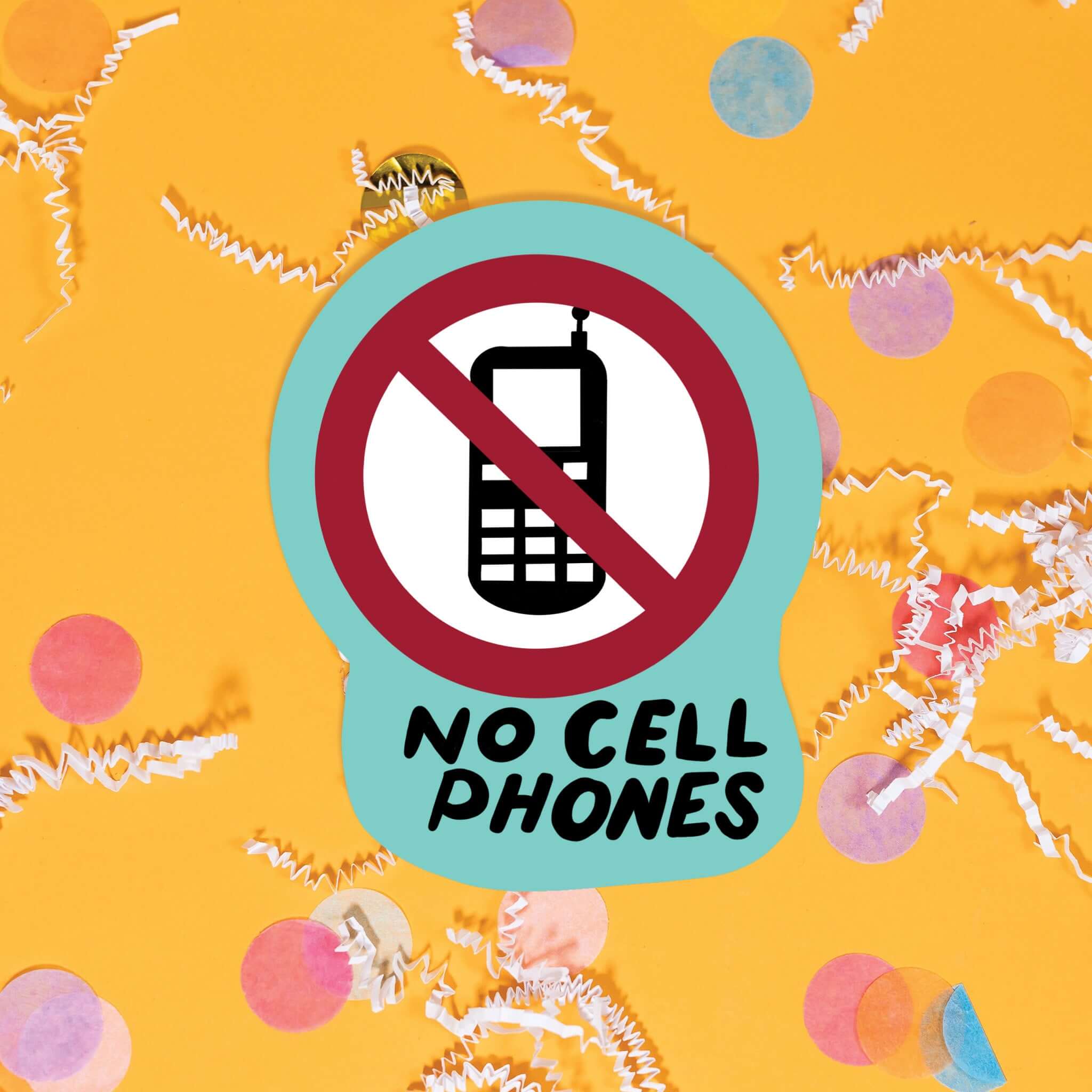 GG Inspired No Cell Phones Decal Sticker