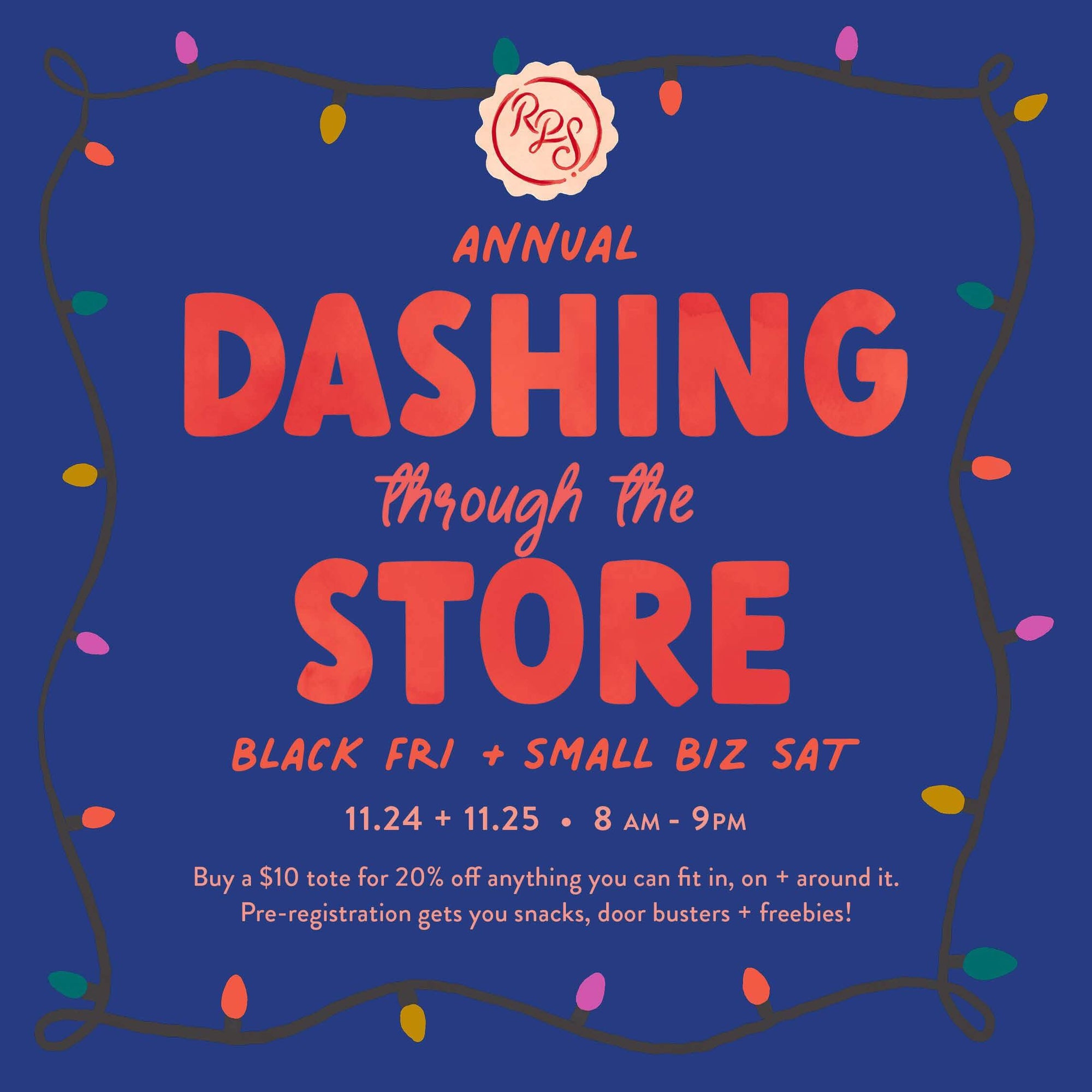 Dashing Through the Store Tote + RSVP