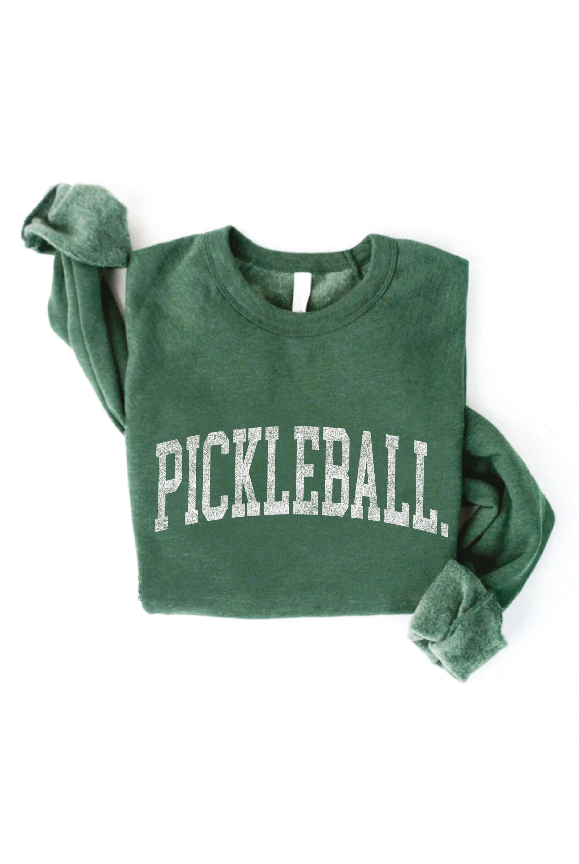 Green Pickleball Graphic Sweatshirt
