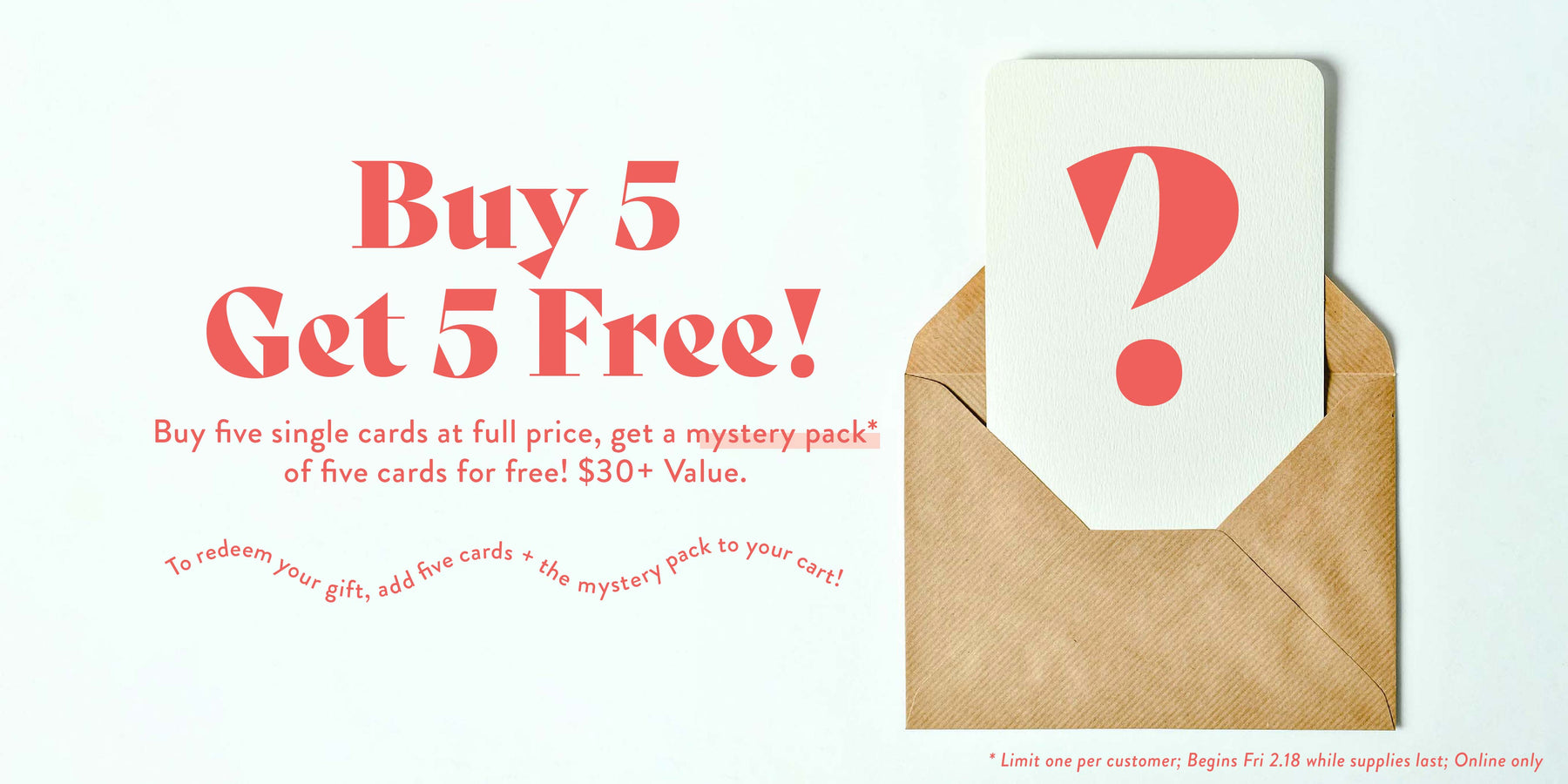 Buy 5 Cards Get 5 FREE!