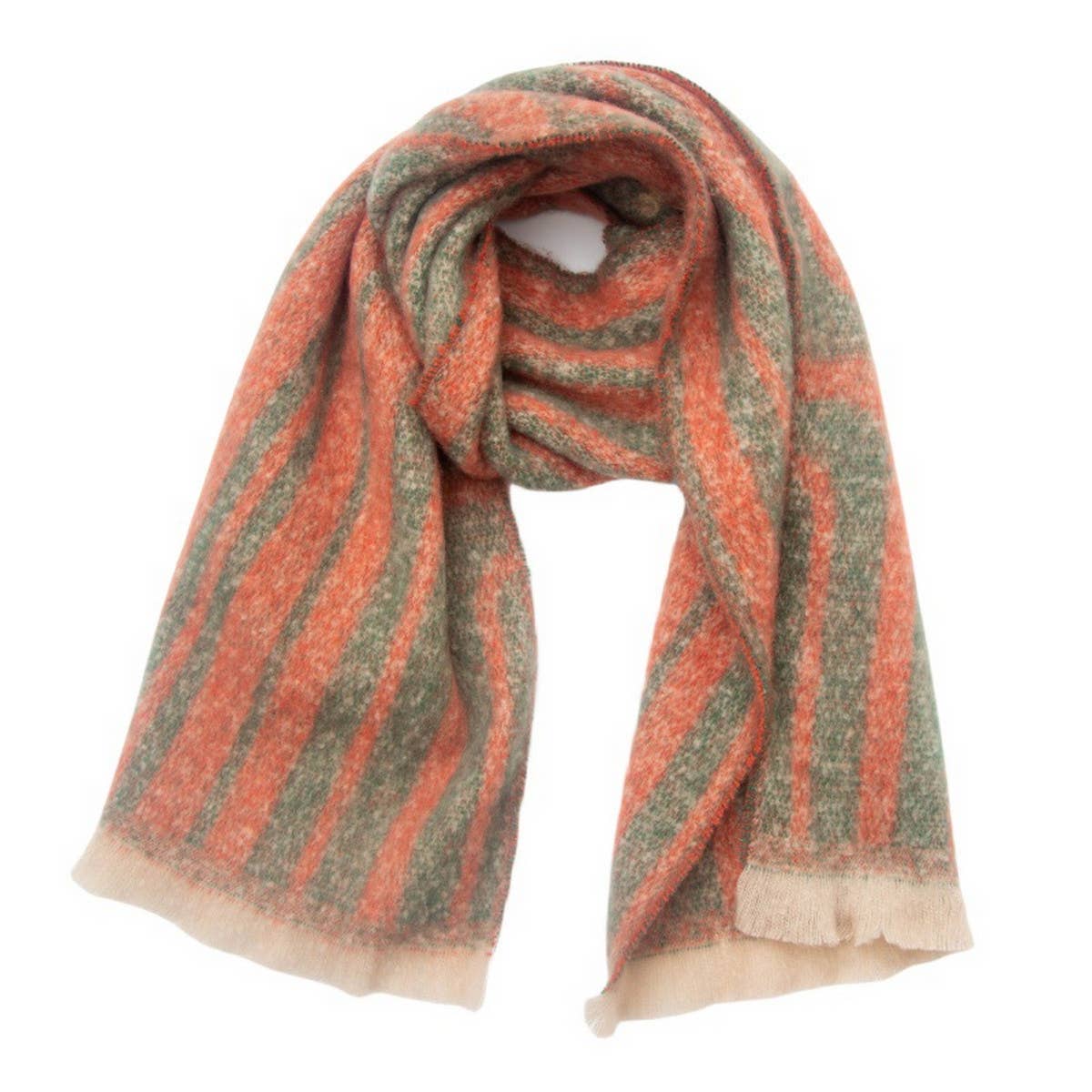 Coffee Geometric Loop Scarf