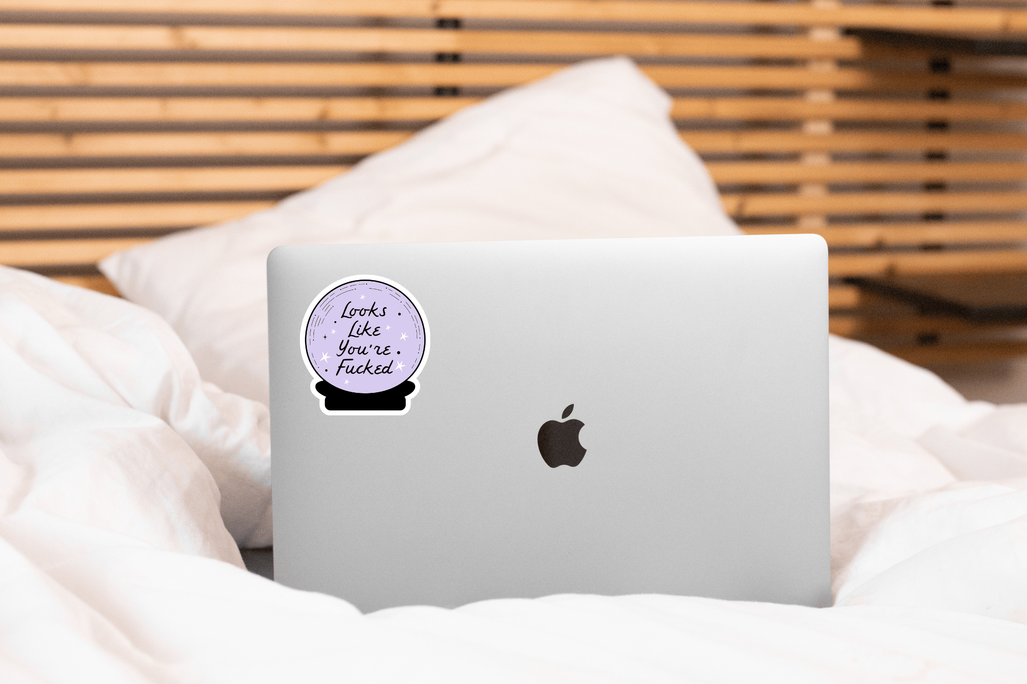 Looks Like You're Fucked Sticker - magic, crystal ball, cute