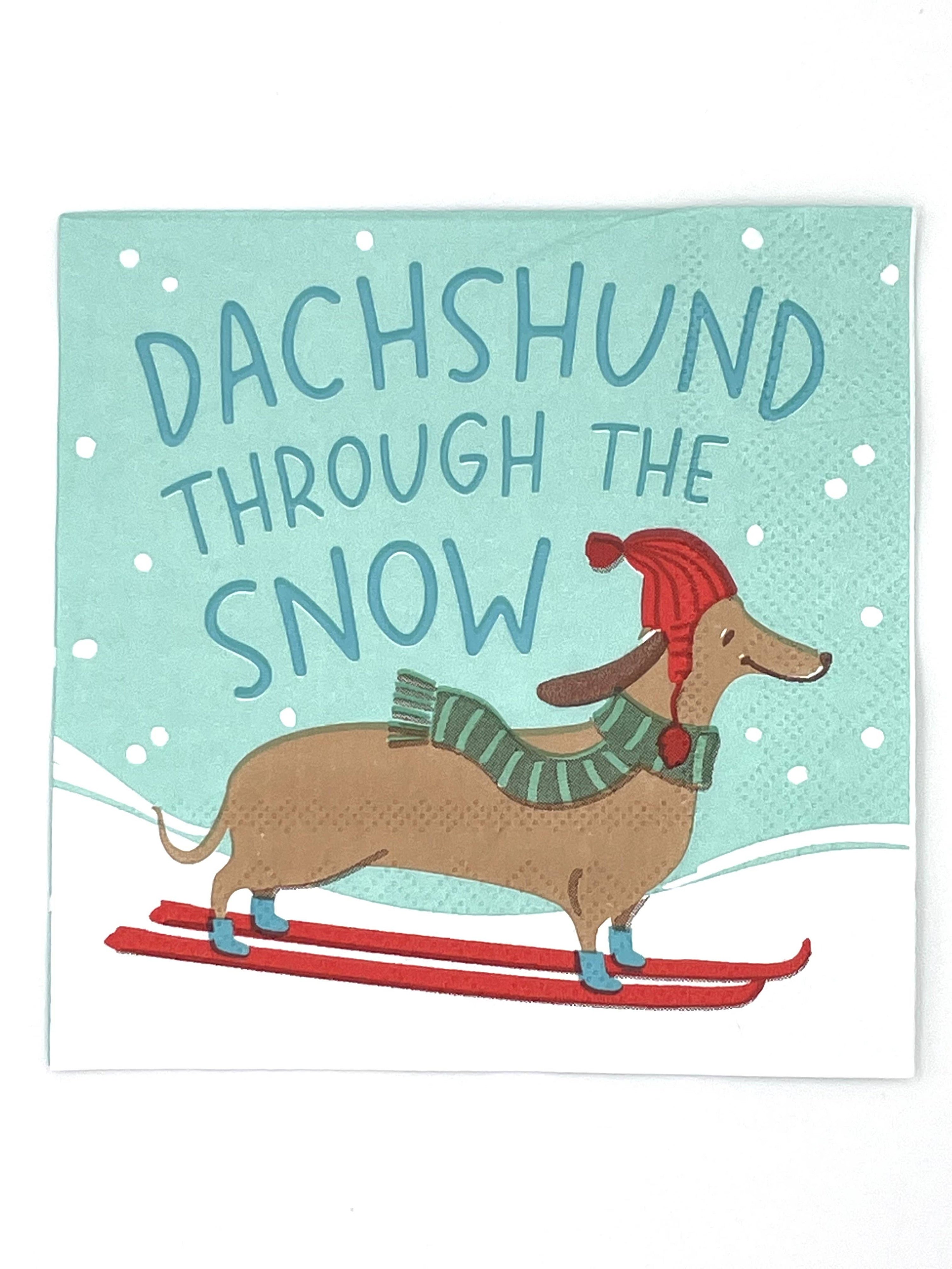 Daschund Holiday Cocktail Napkins