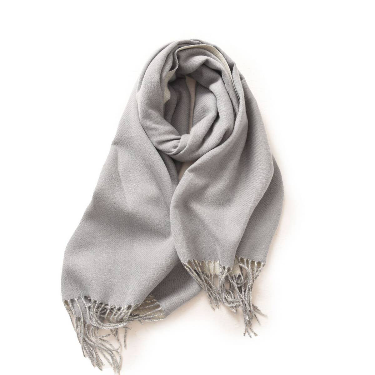Dark Green Soft Faux Cashmere with Tassels