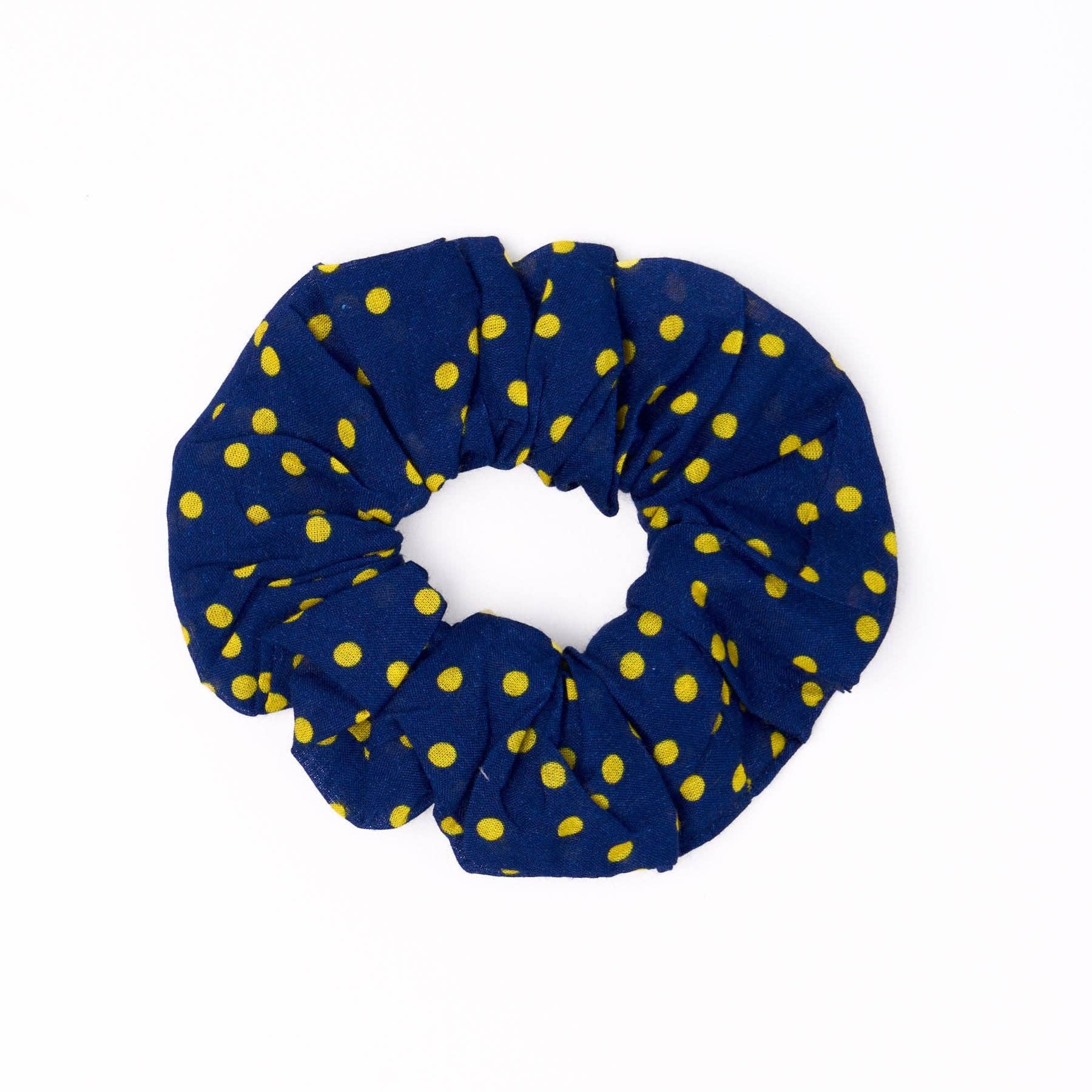 IAF26-Game Day Alternating Stripe Scarf + Scrunchie Yellow + Navy 21x21 Wholesale