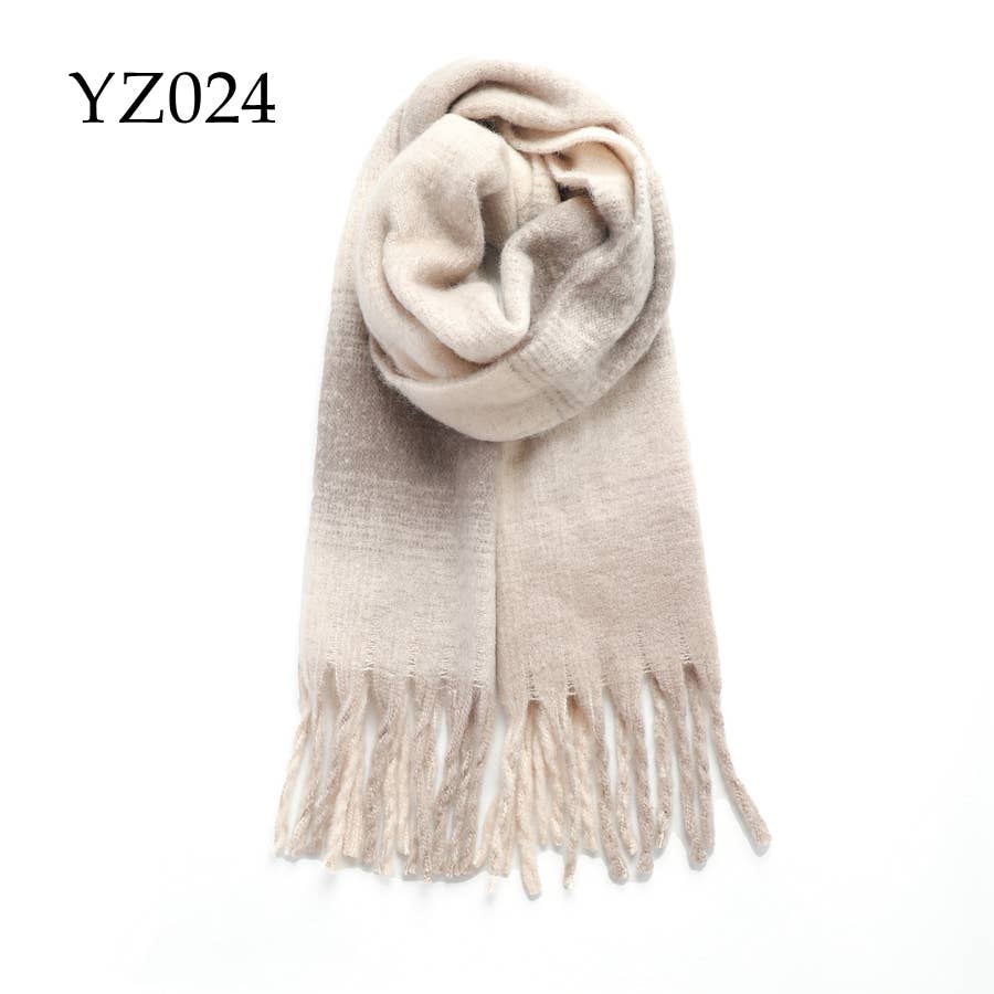 Navy Plaid Blanket Scarf