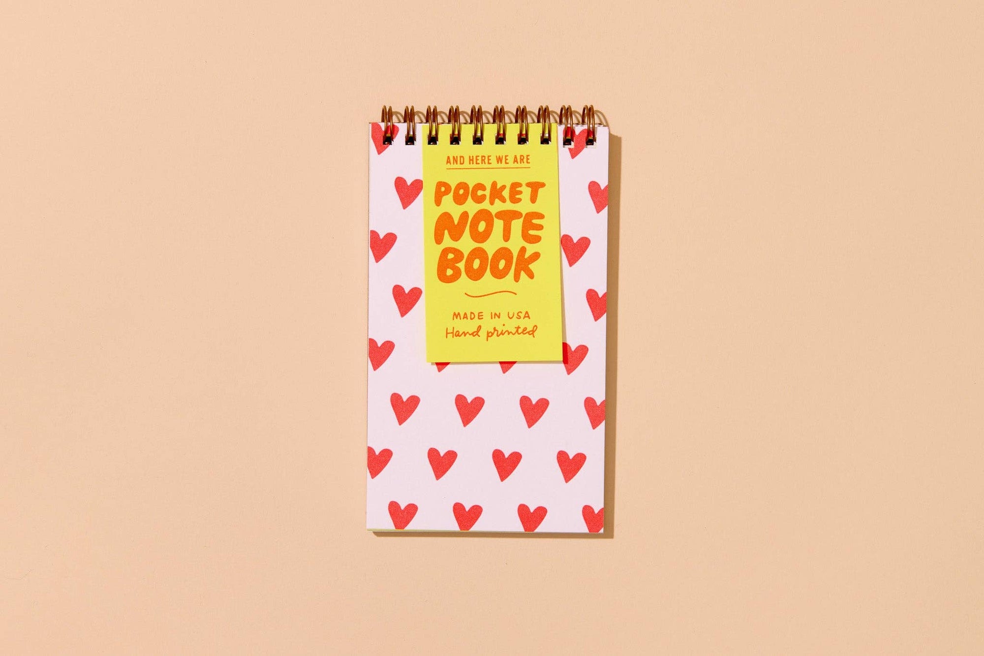 Red Hearts Small Spiral Notebook