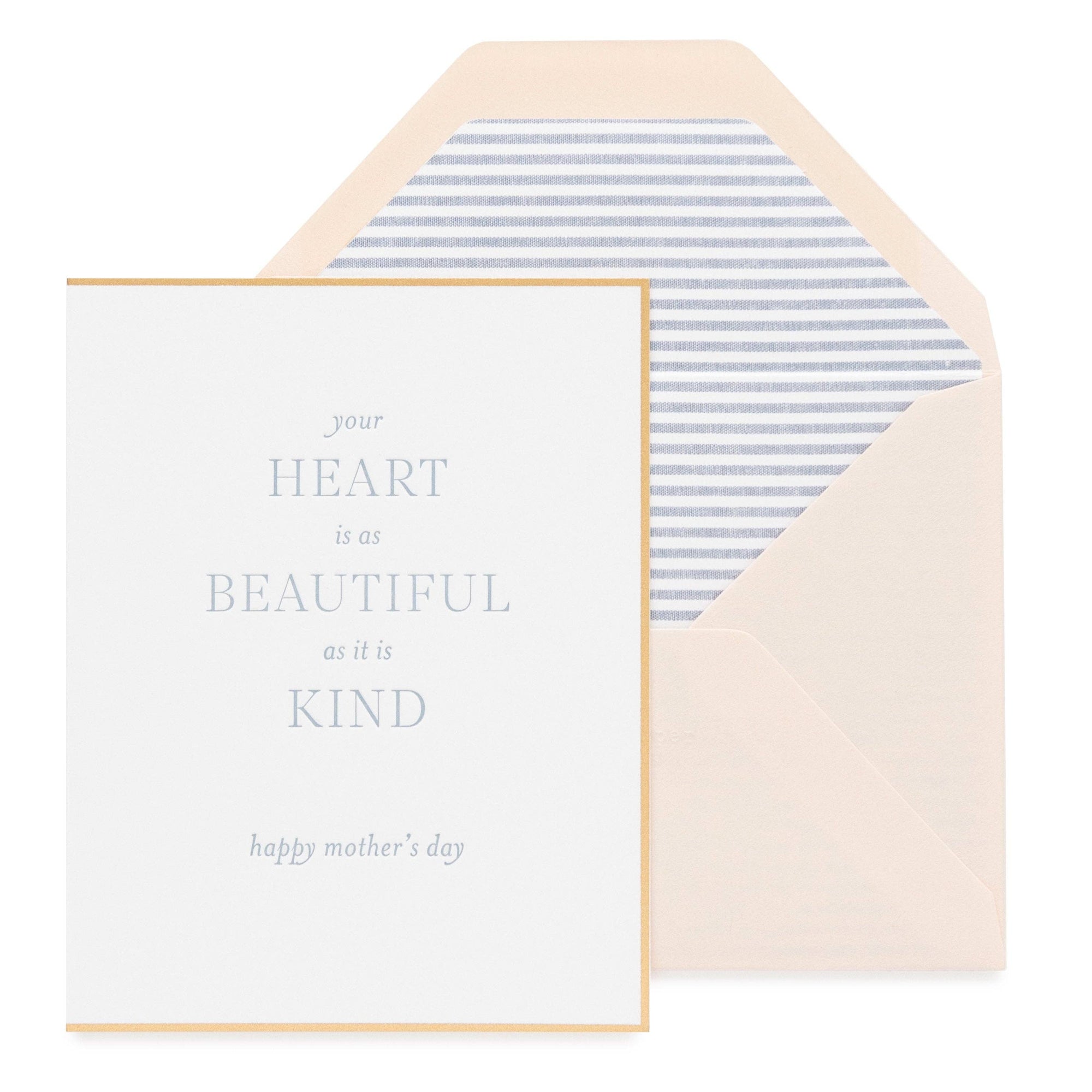 Mom, Your Heart Is As Beautiful As It Is Kind Card
