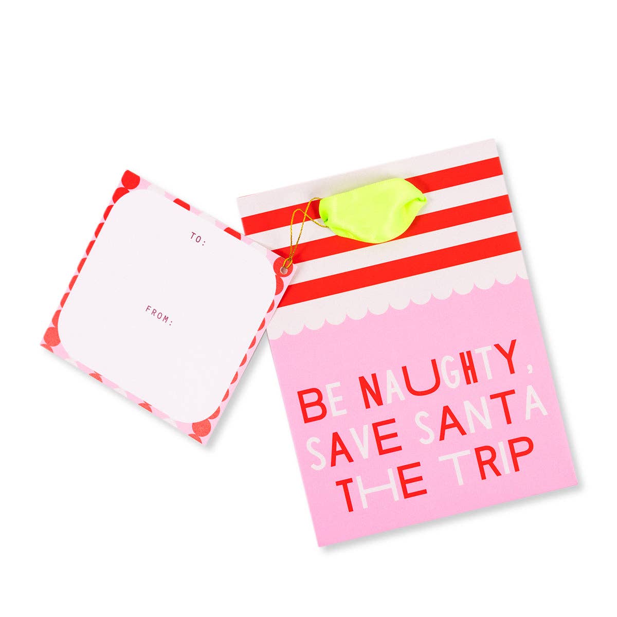 Large Be Naughty Holiday Gift Bag