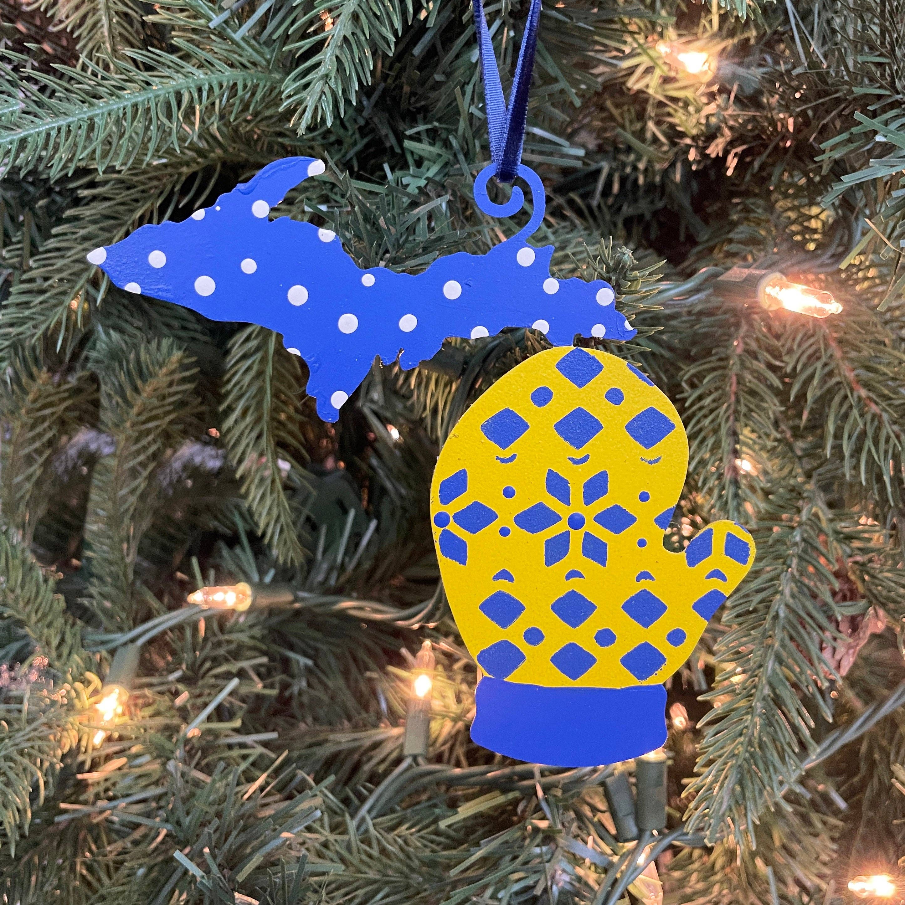 Maize & Blue Michigan Ornament