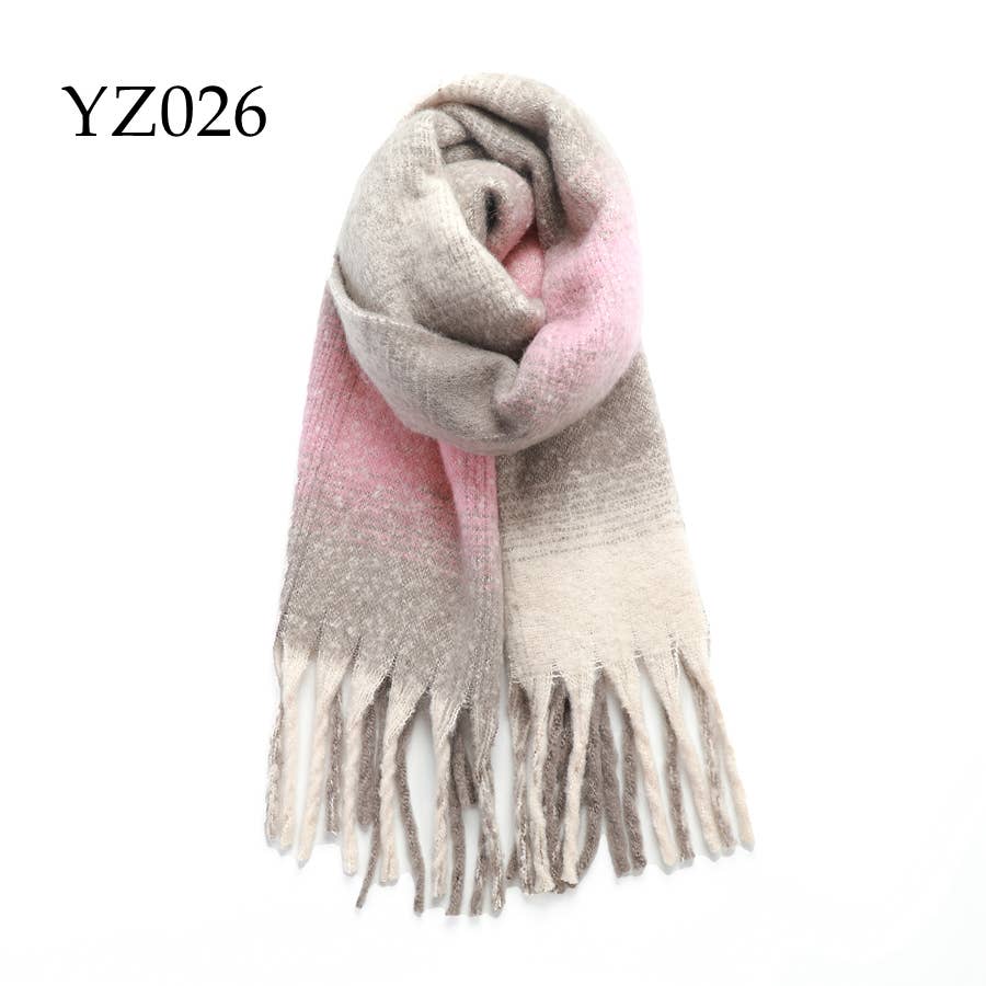 Navy Plaid Blanket Scarf