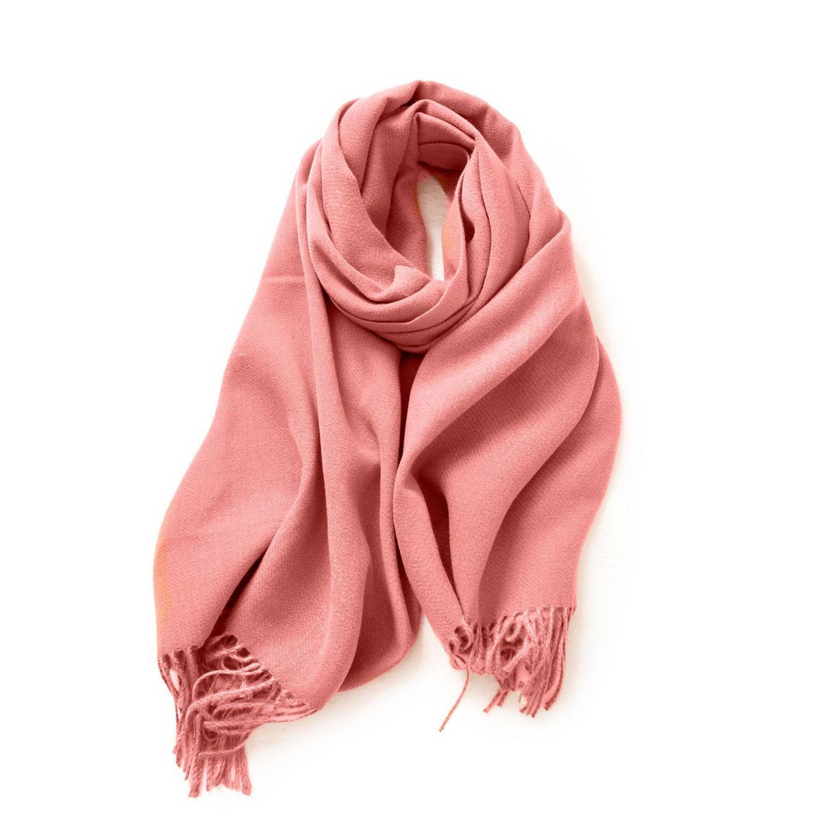 Wine Soft Faux Cashmere with Tassels