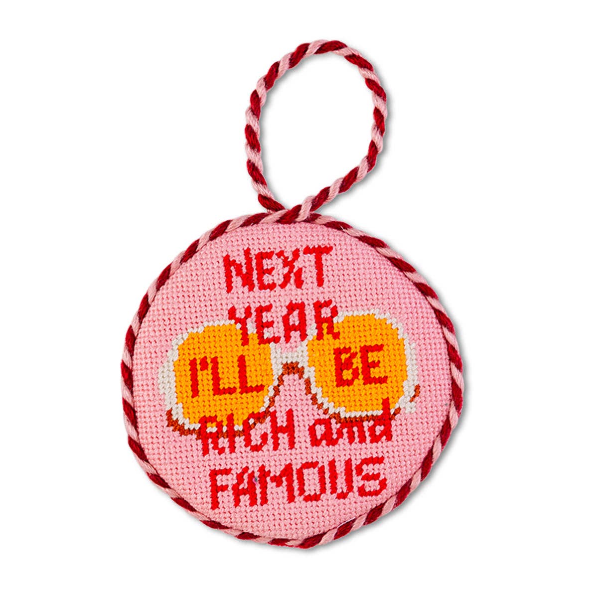 Rich And Famous Needlepoint Ornament