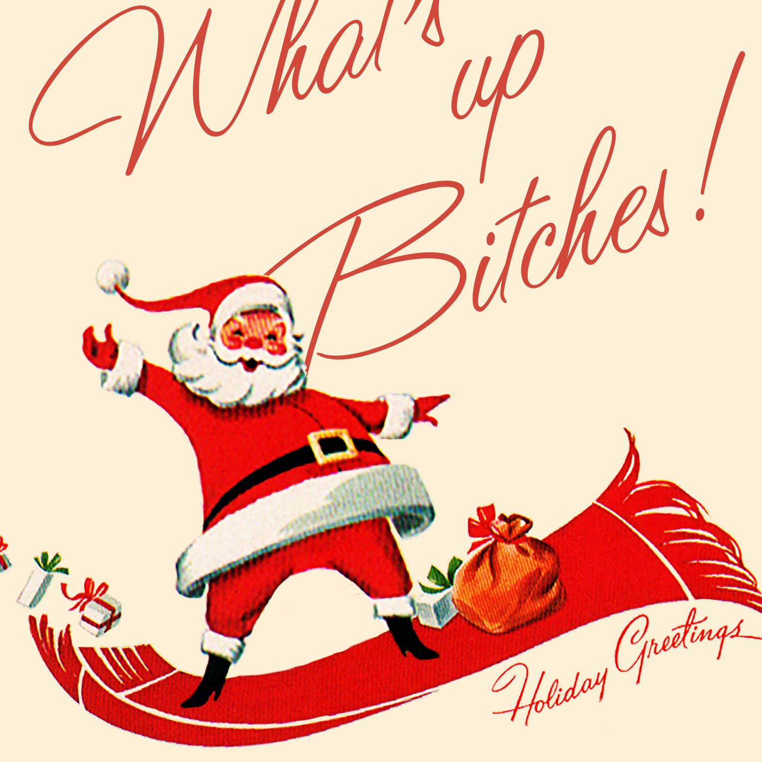 What's Up Bitches Holiday Card