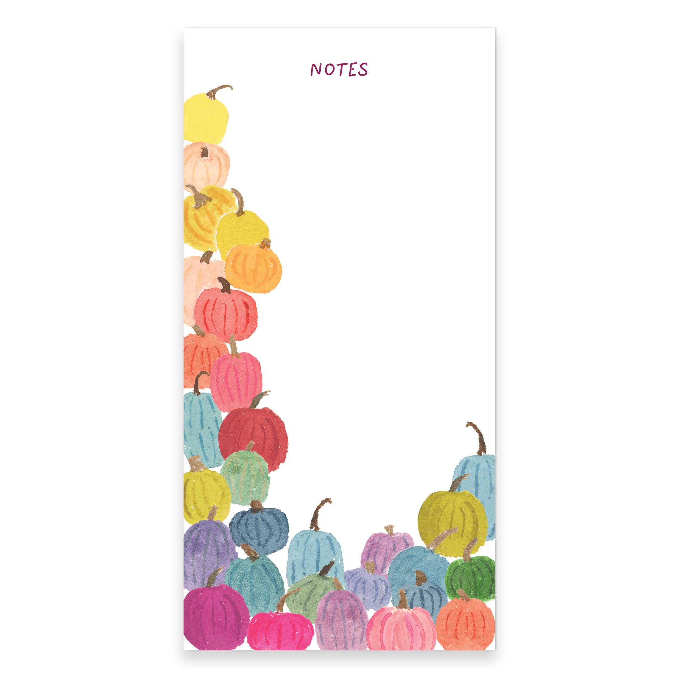 Colorful Pumpkin Notepad | Fall Pumpkin Notes Pad | 4"x8"