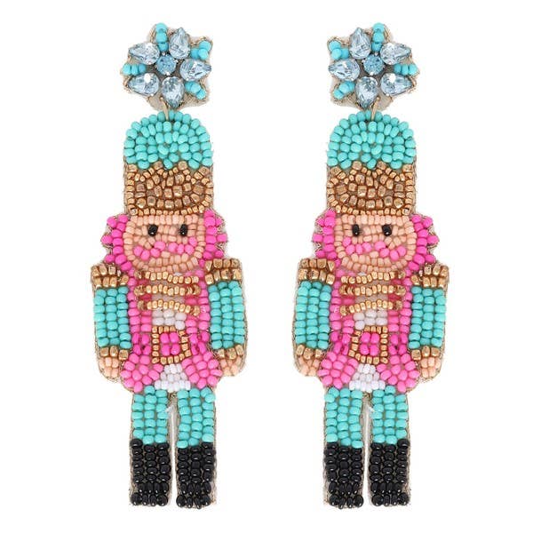 Pinks Nutcracker Seed Bead Earring