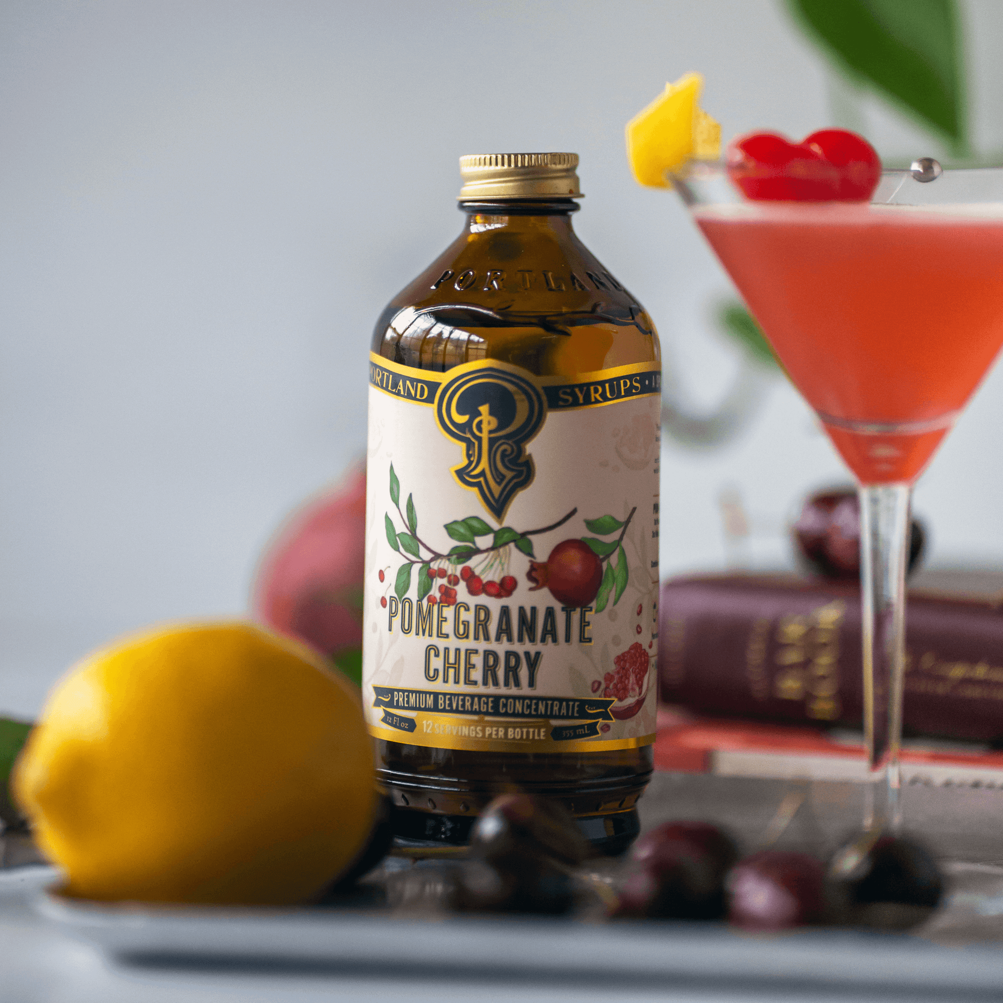 Pomegranate Cherry Syrup 12oz - Cocktail/Mocktail Mixer