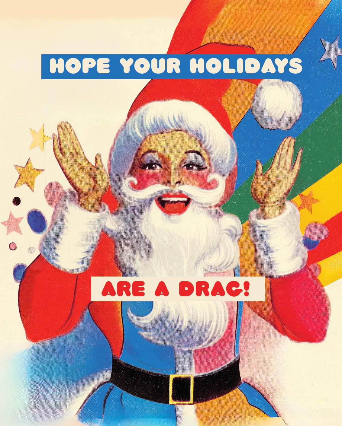 Drag Christmas Holiday Card