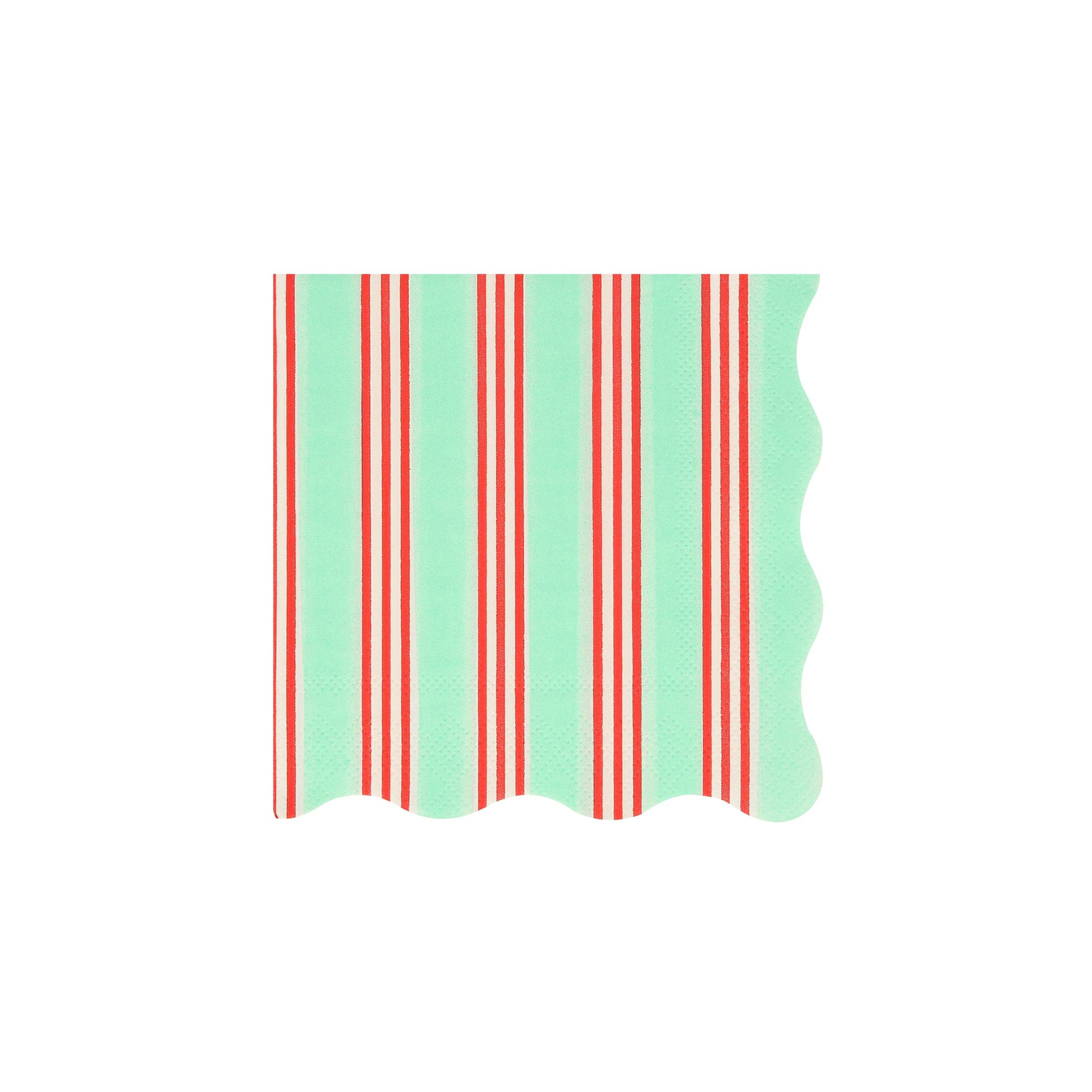 Festive Stripe Small Napkins