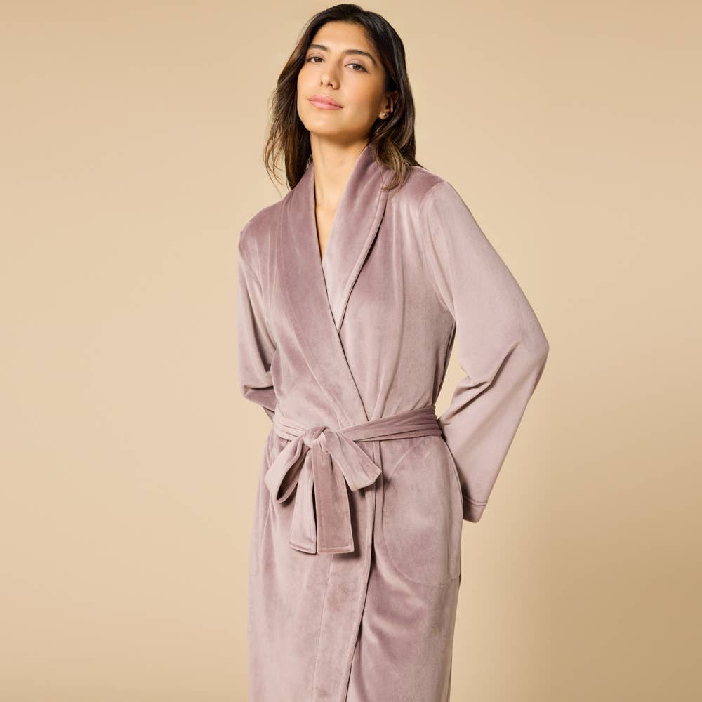 Women's Timeless Driftwood Serenity Wrap Robe with Set-In Waist