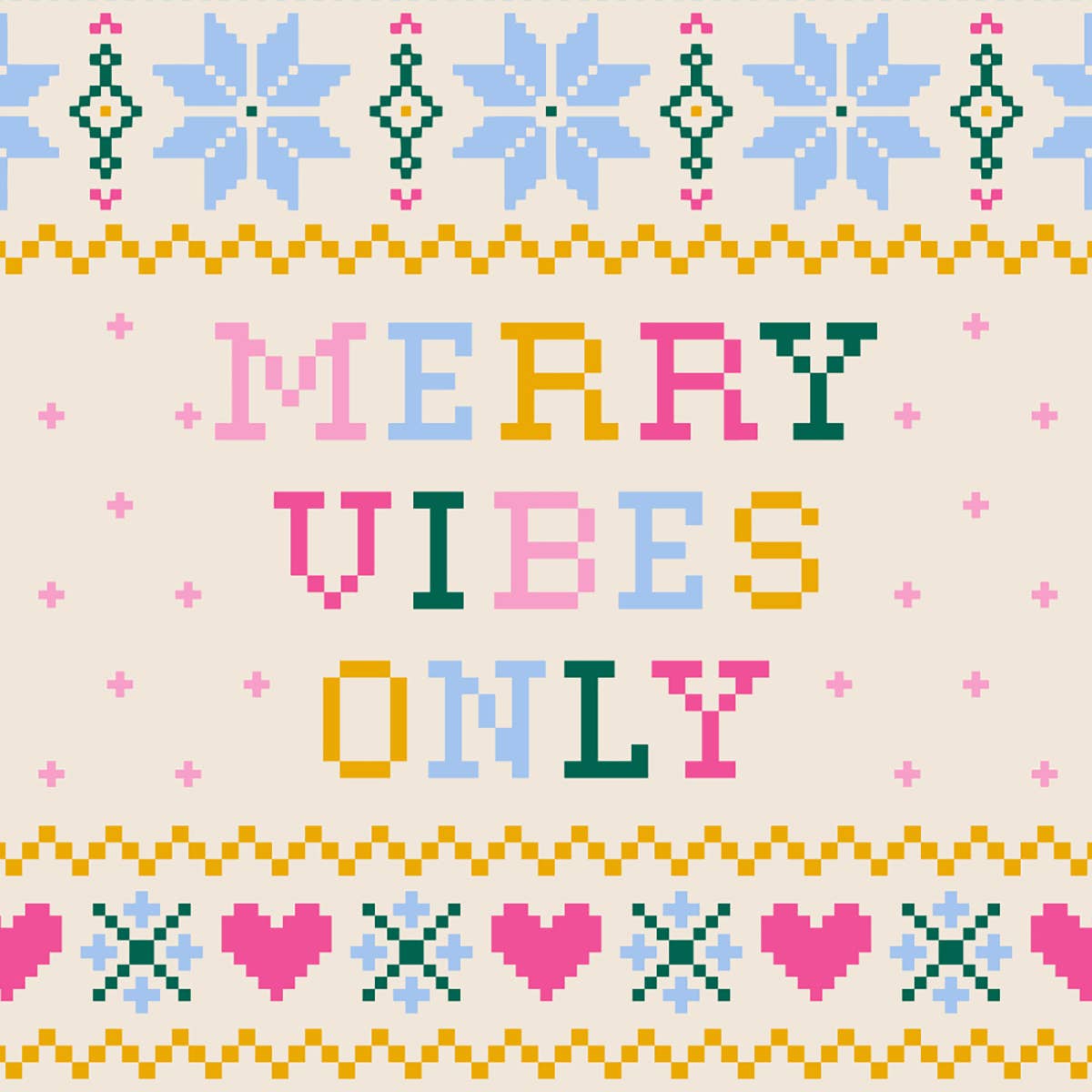 Merry Vibes Only Holiday Cocktail Napkins