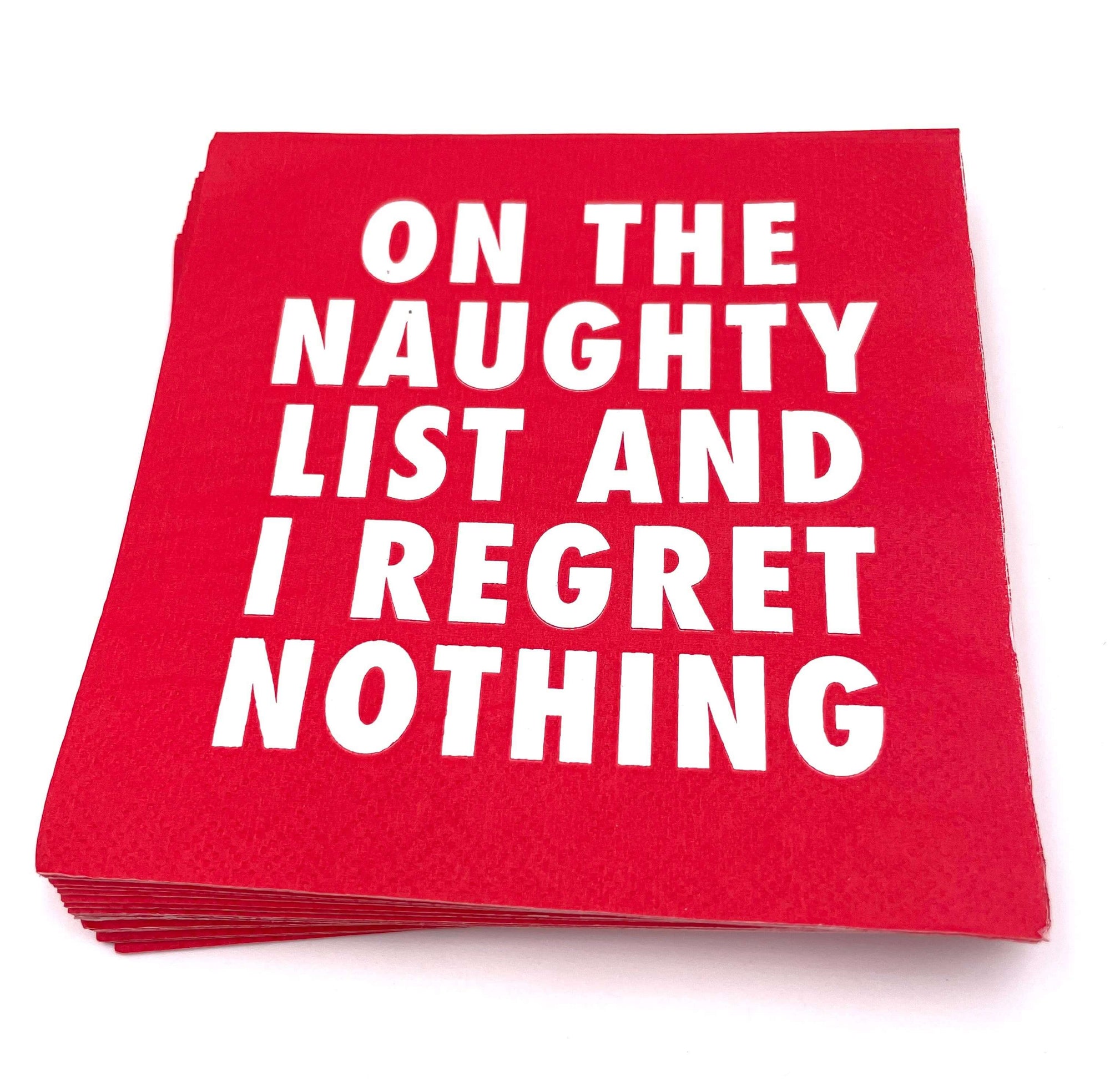 I Regret Nothing Christmas Cocktail Napkins