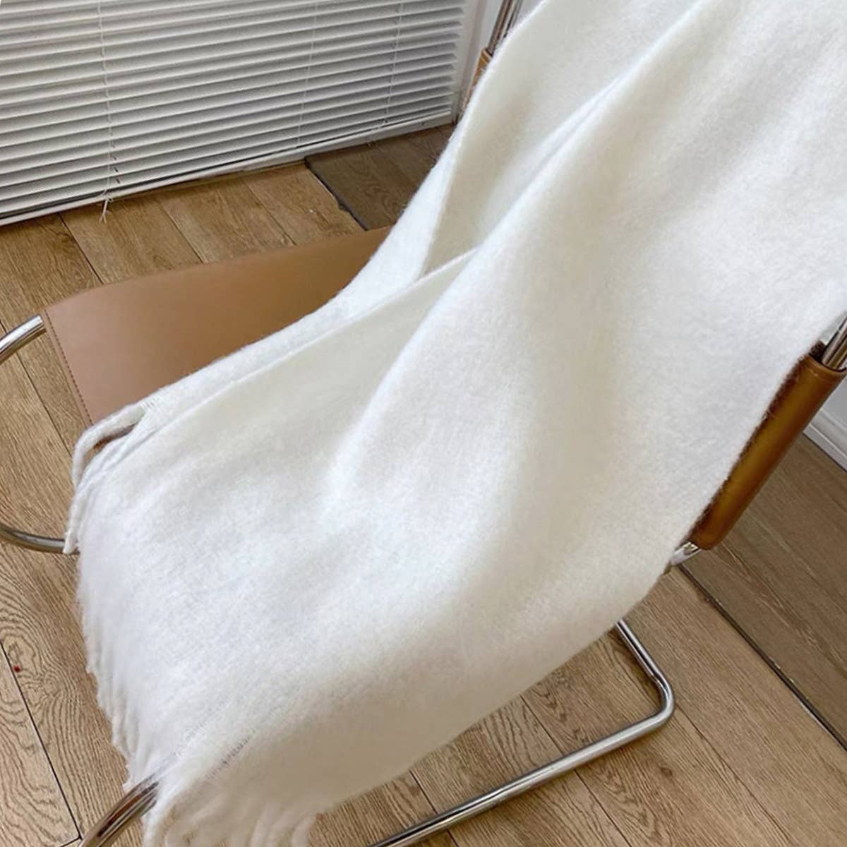 Rust Soft Mohair Feel Scarf