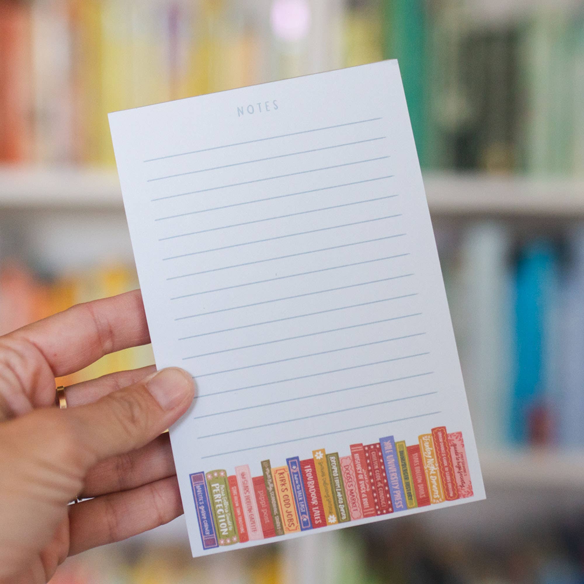 Stars Hollow Bookshelf 4x6 Notepad