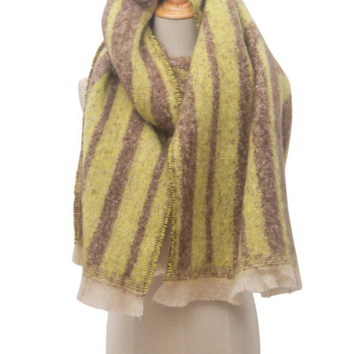 Grey Geometric Loop Scarf