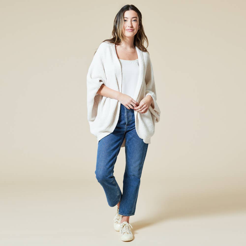 Soft & Cozy One Size Coco Marshmallow Shrug