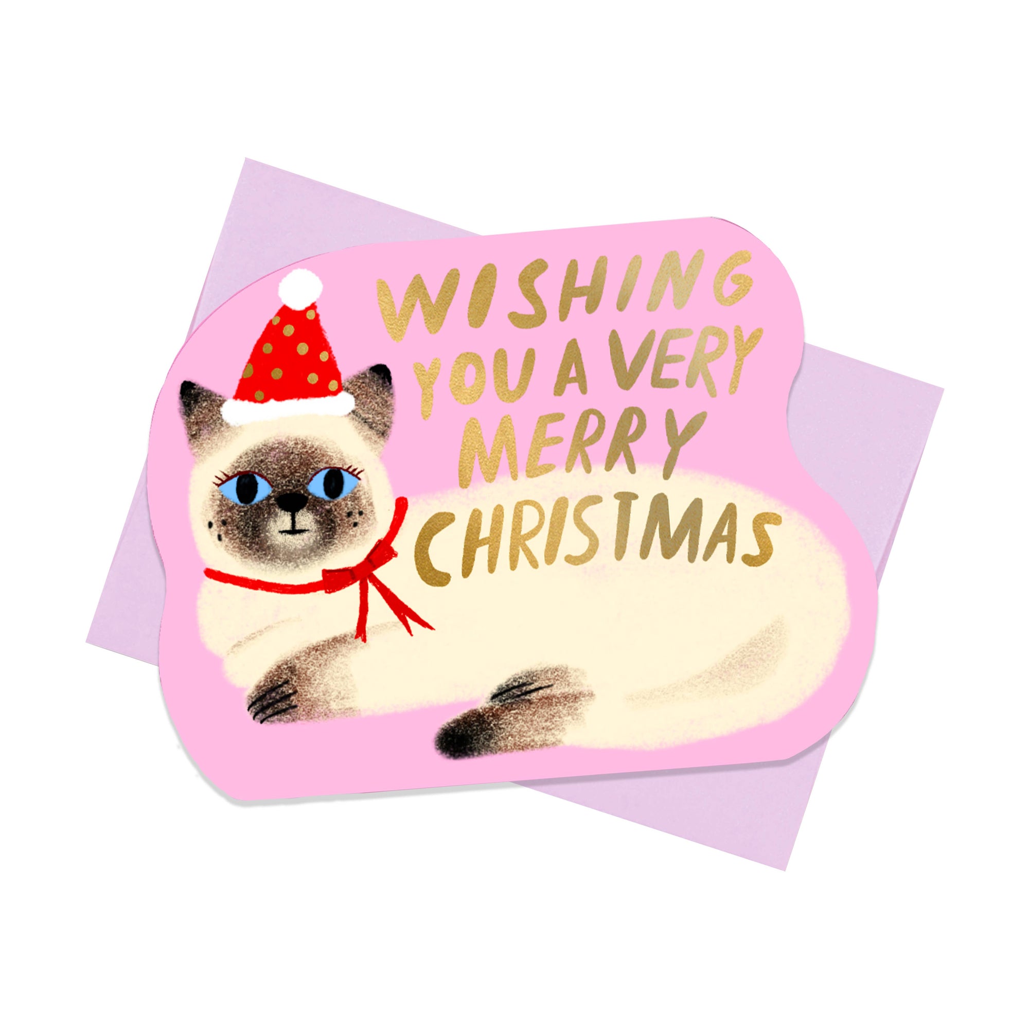 Very Merry Feline Holiday Card