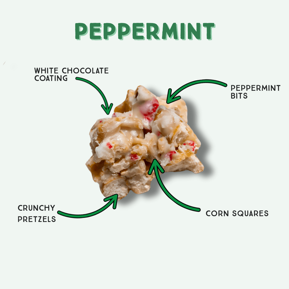 Holiday Peppermint Chunk Nibbles 4.25oz Pouch