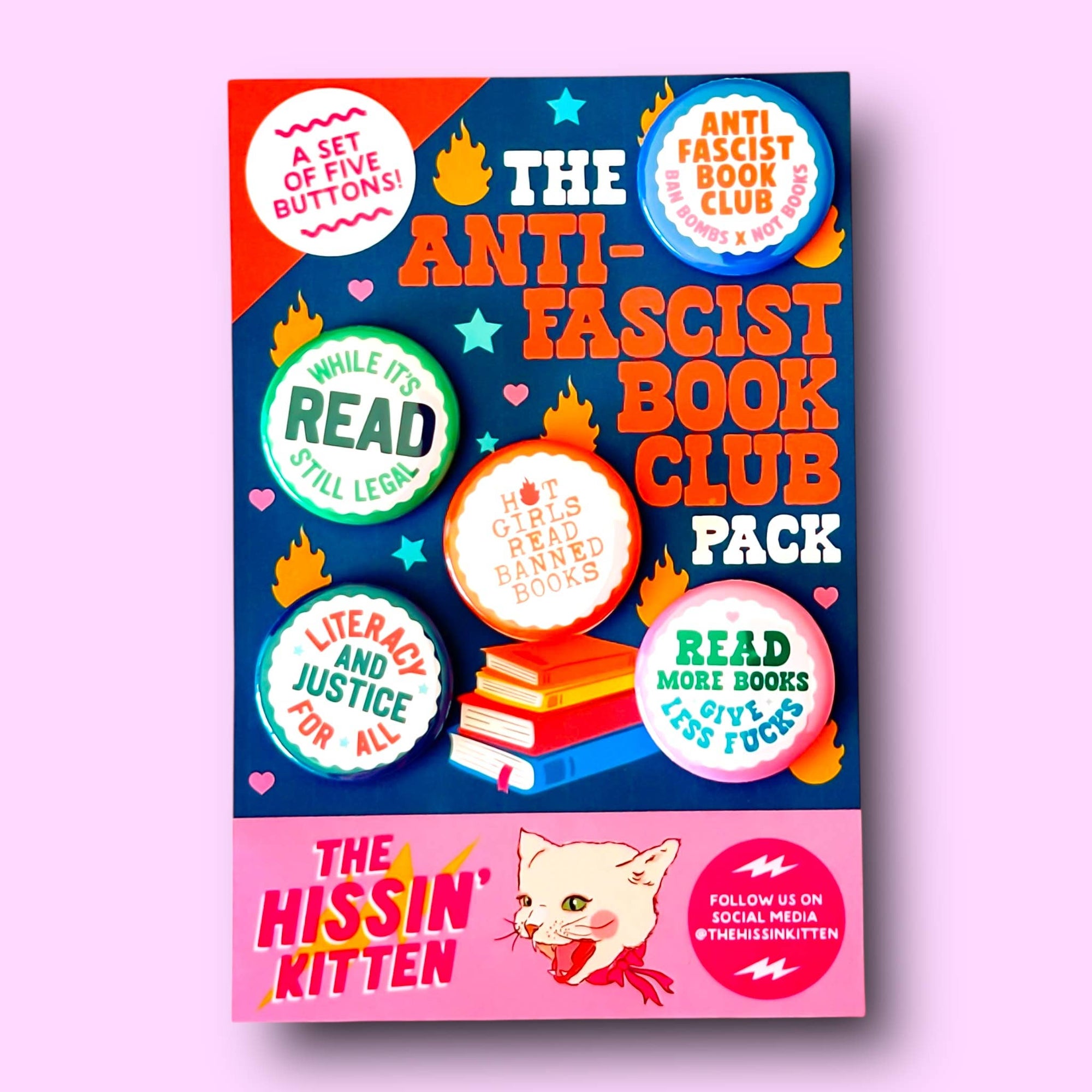 The Anti-Fascist Book Club Pin Pack