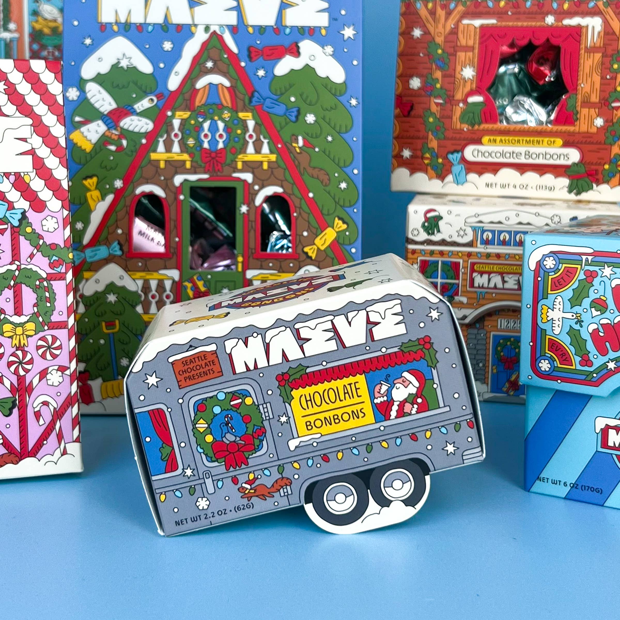 Holiday Santa's Camper Bonbon Box