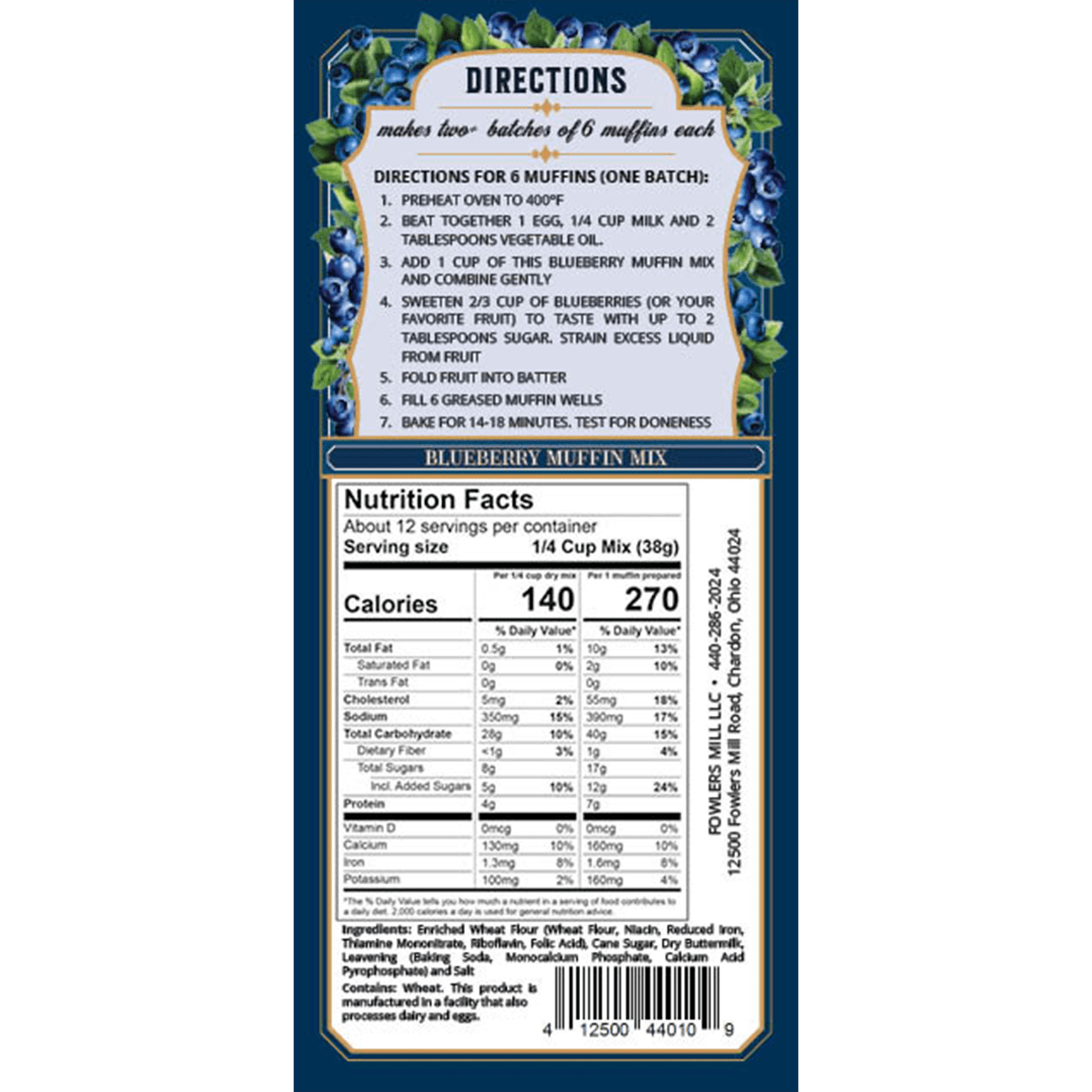 Blueberry Muffin Mix