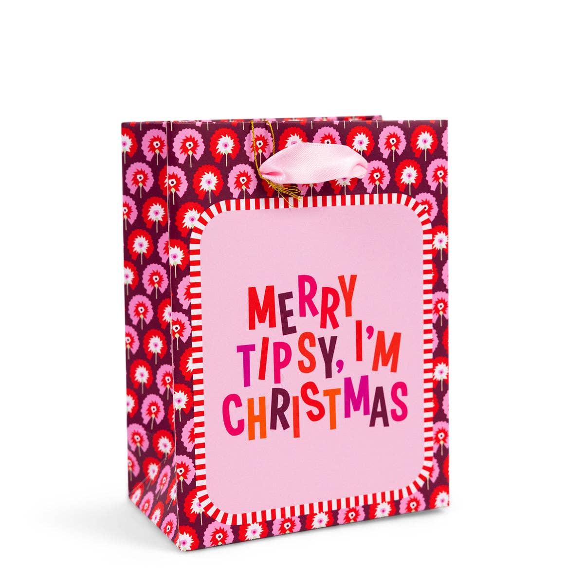 Large Merry Tipsy Holiday Gift Bag