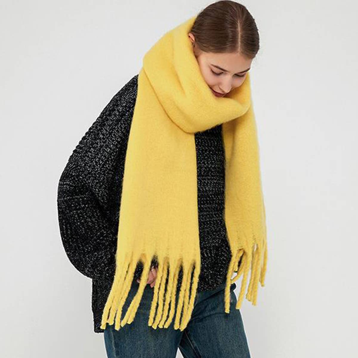 Ginger Soft Mohair Feel Scarf