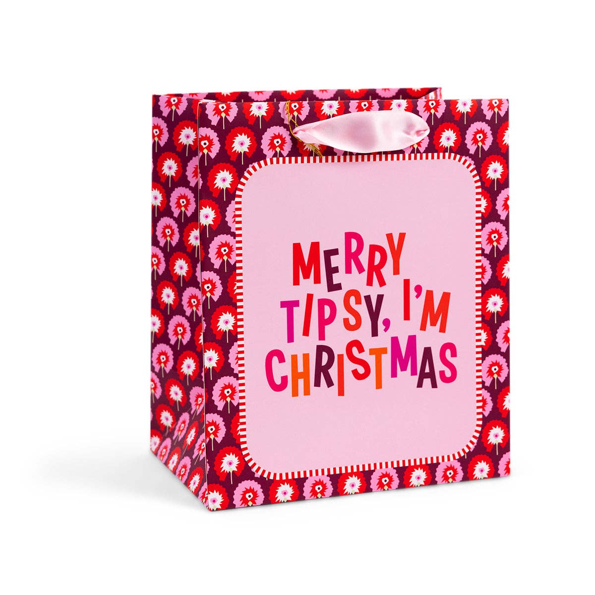 Large Merry Tipsy Holiday Gift Bag