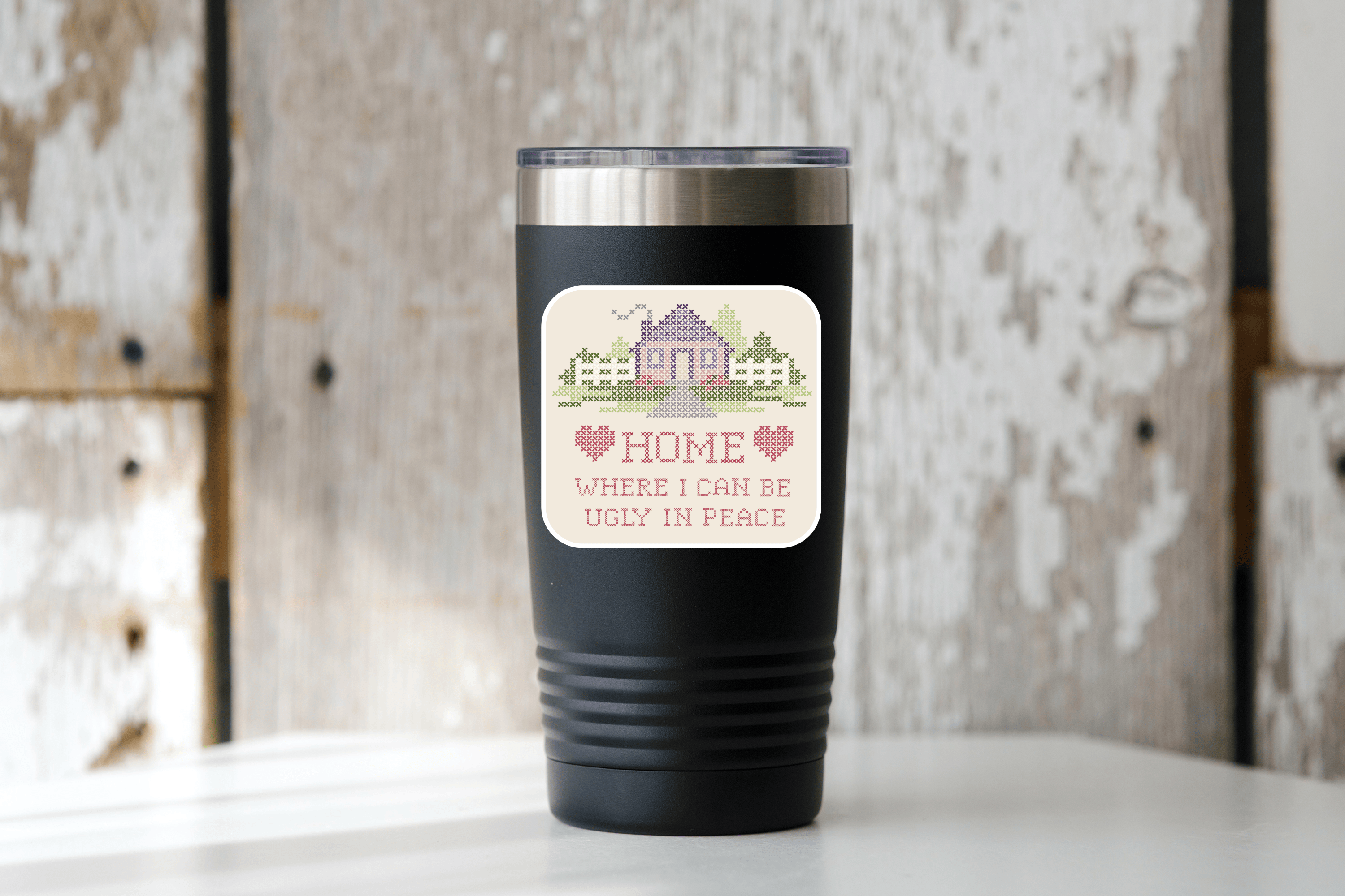 Home Where I Can Be Ugly in Peace Sticker - domestic