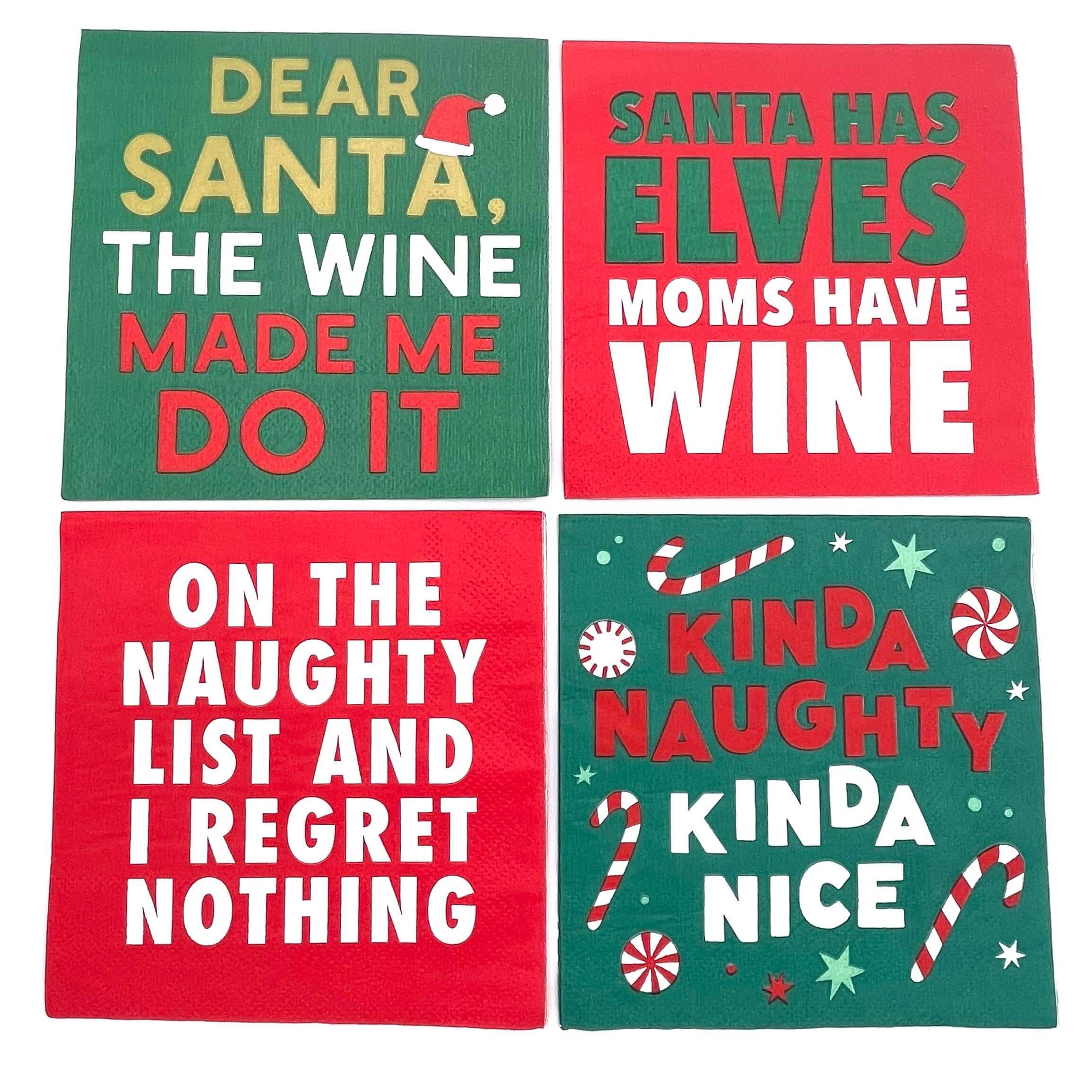 I Regret Nothing Christmas Cocktail Napkins