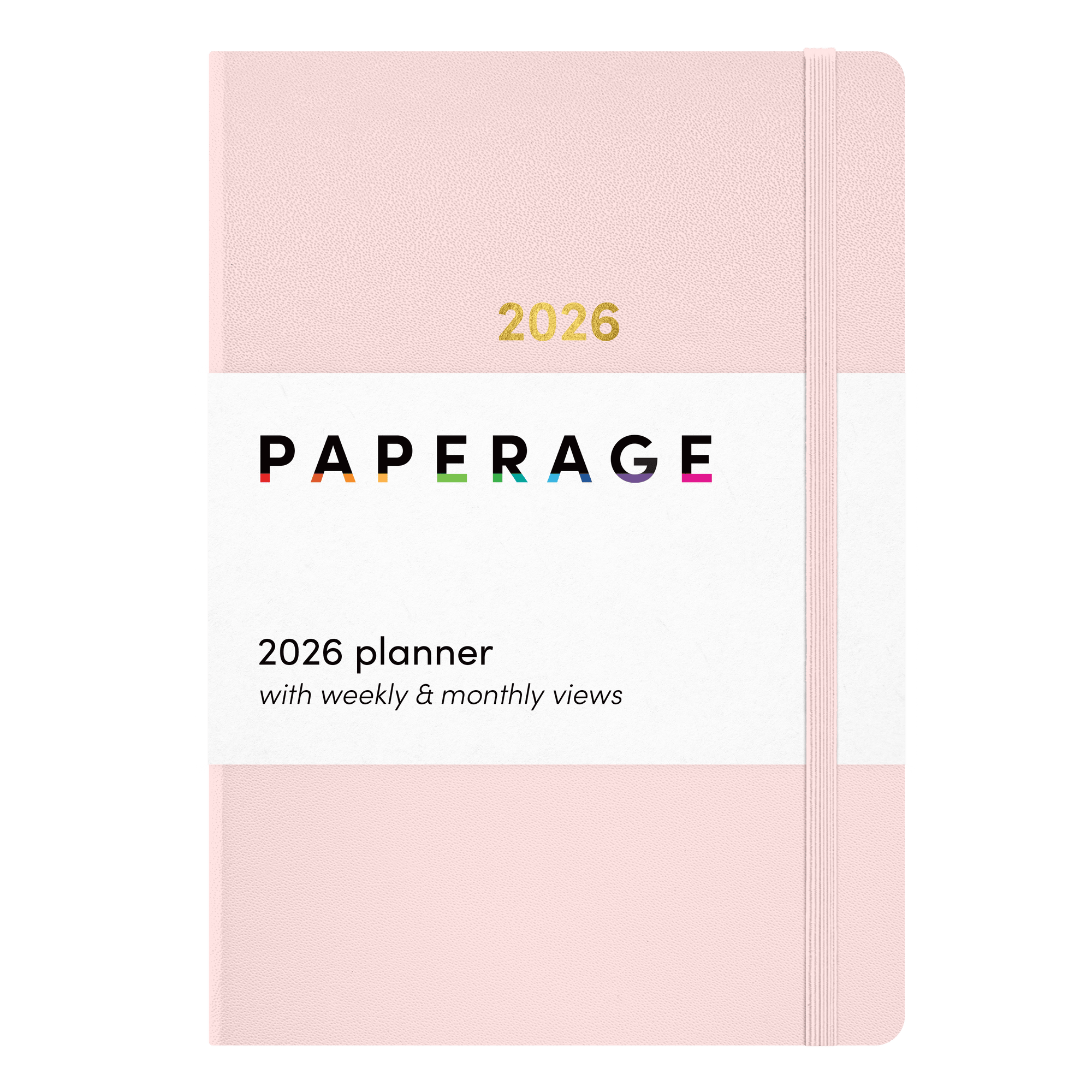 2026 Dated Casebound Blush Planner – 12-Month Weekly & Monthly Views
