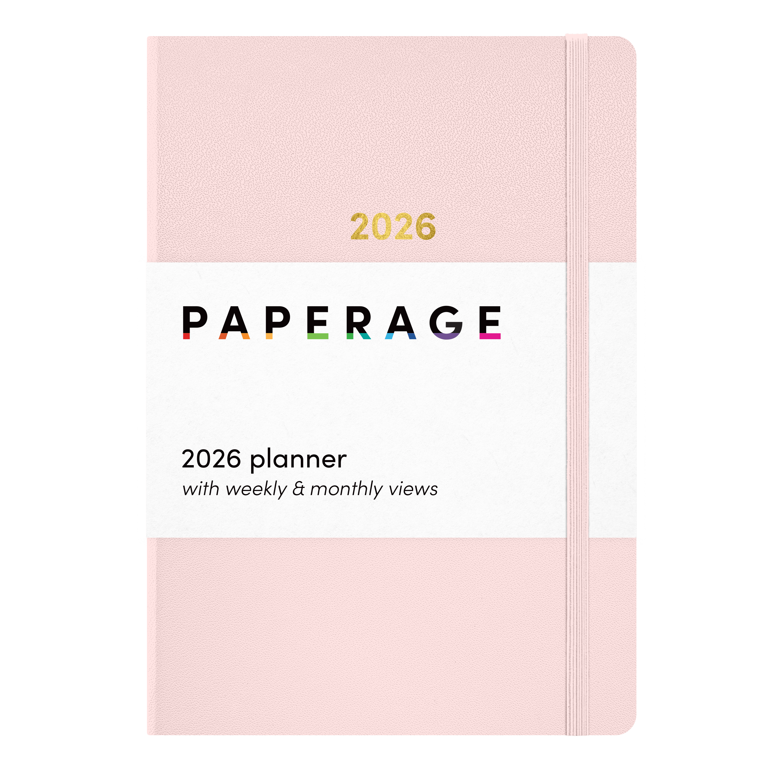 2026 Dated Casebound Blush Planner – 12-Month Weekly & Monthly Views