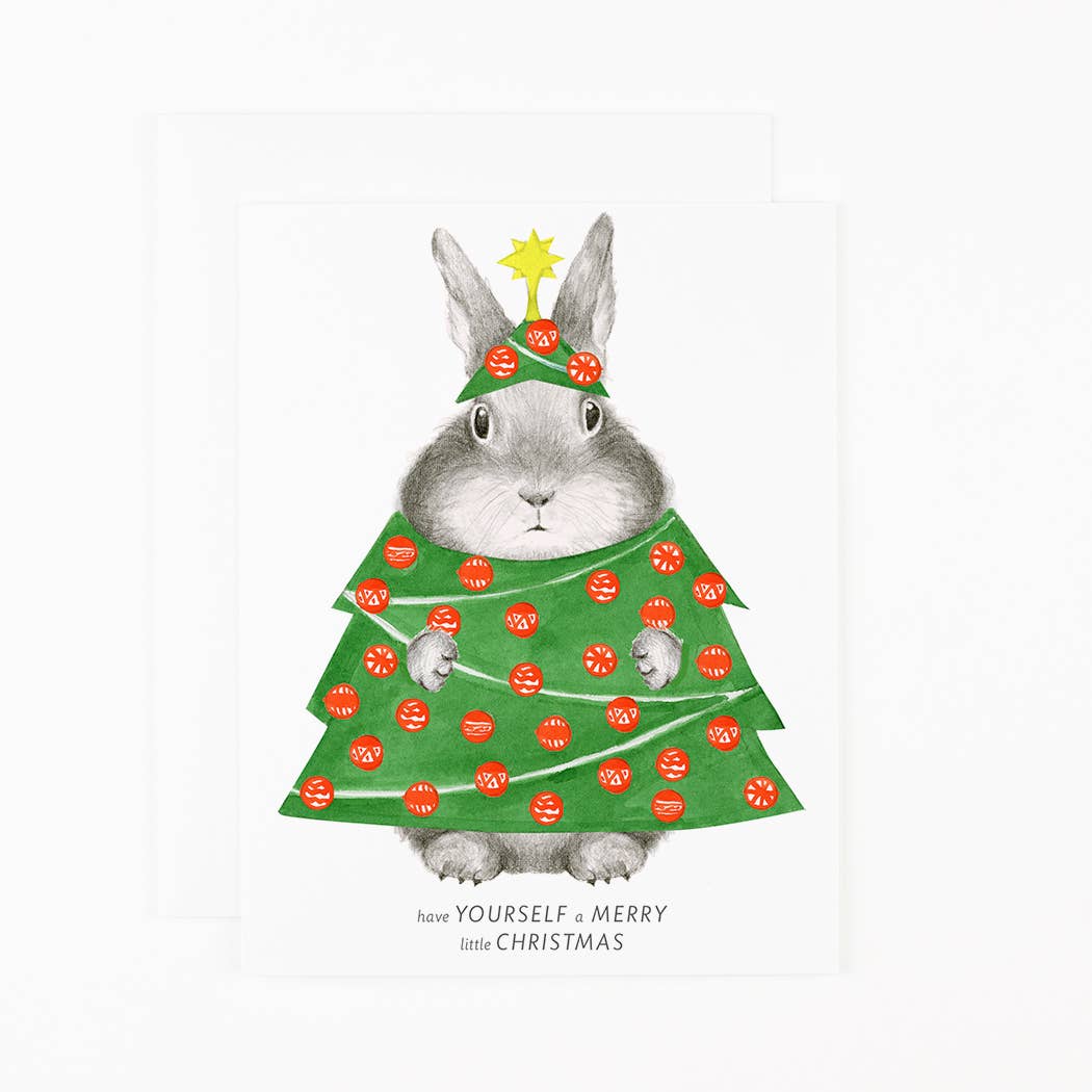 Bunny in Tree Costume Notecard Set of 6