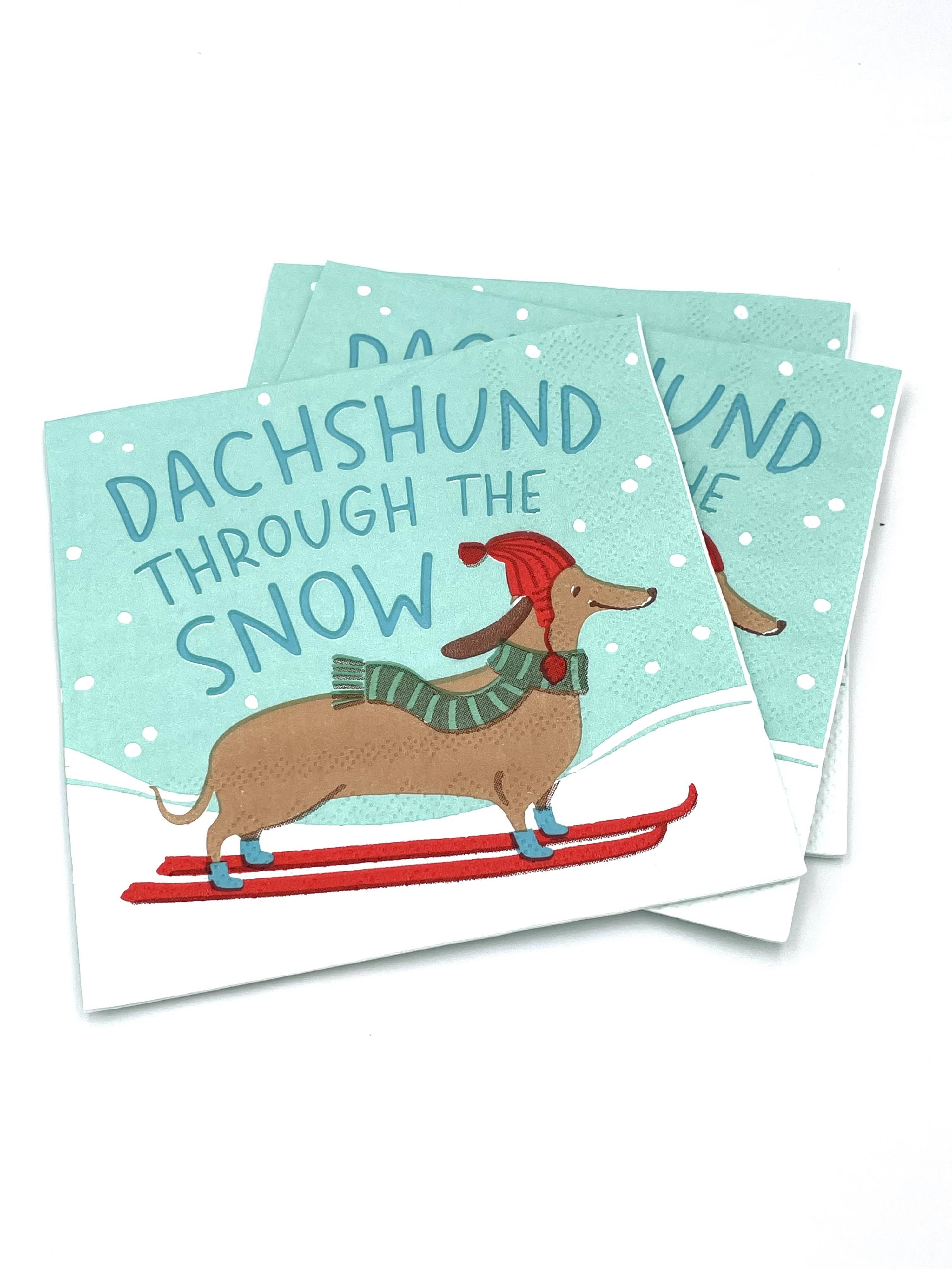 Daschund Holiday Cocktail Napkins