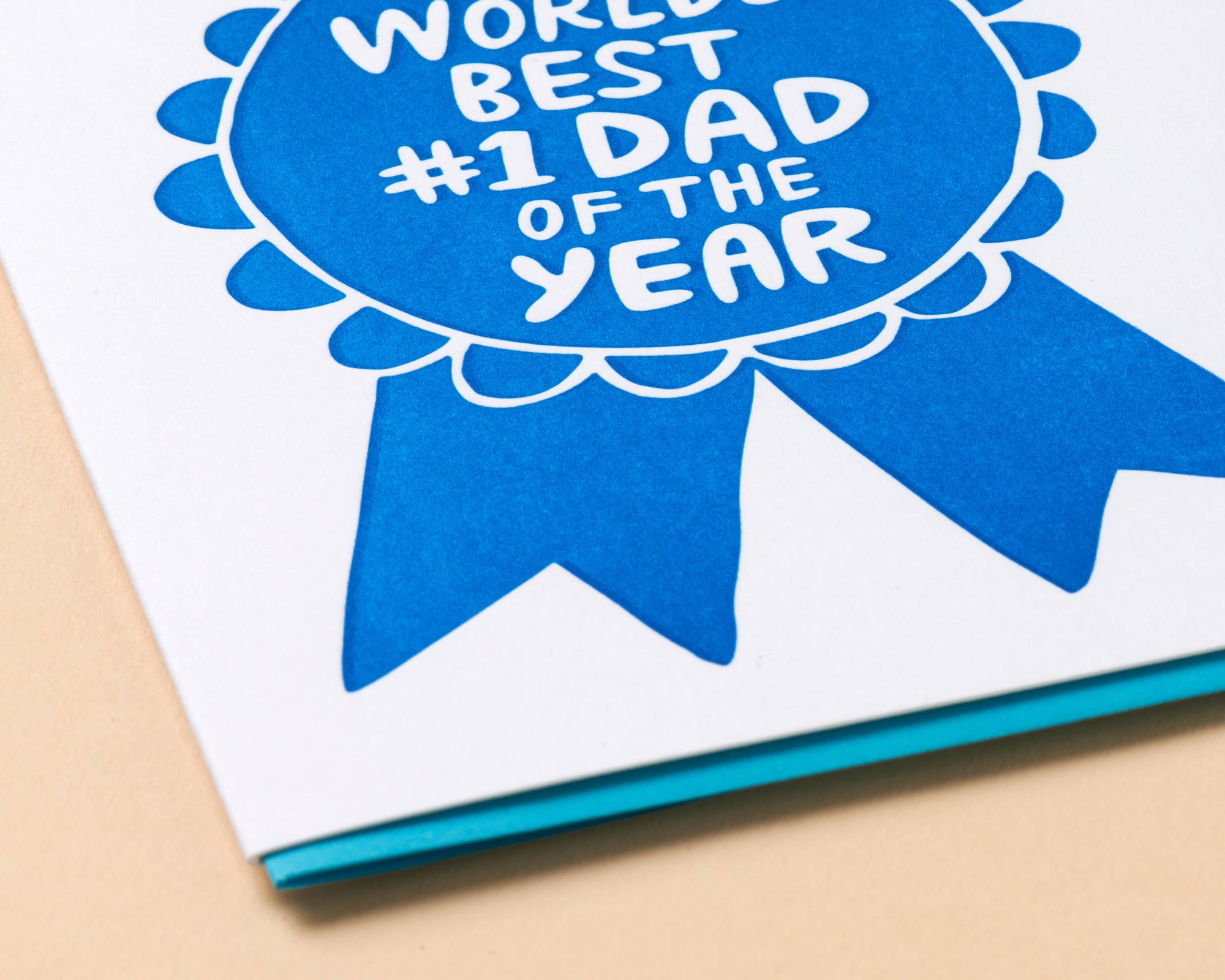 Dad Ribbon Letterpress Greeting Card