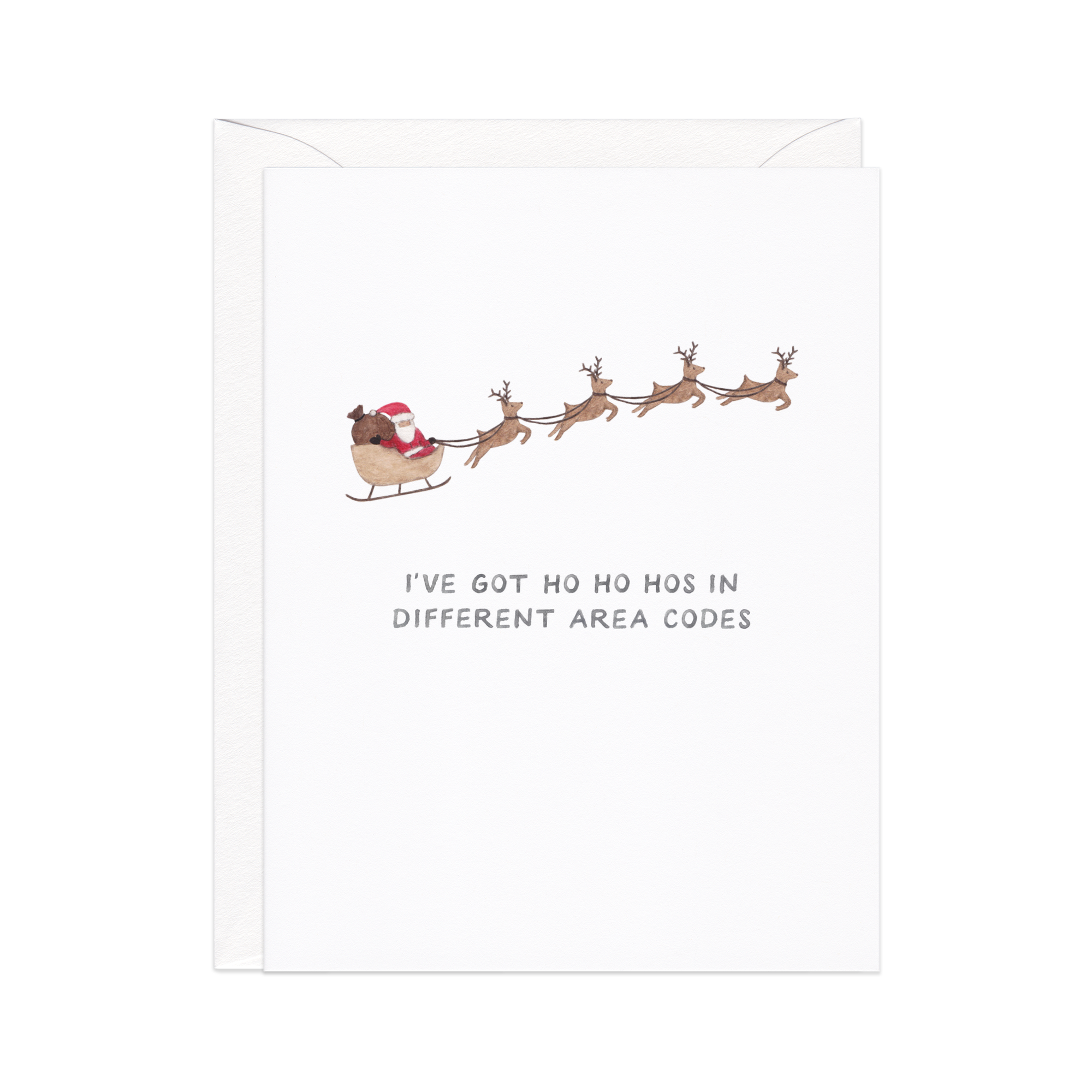 Ho Ho Hos Santa Holiday Card