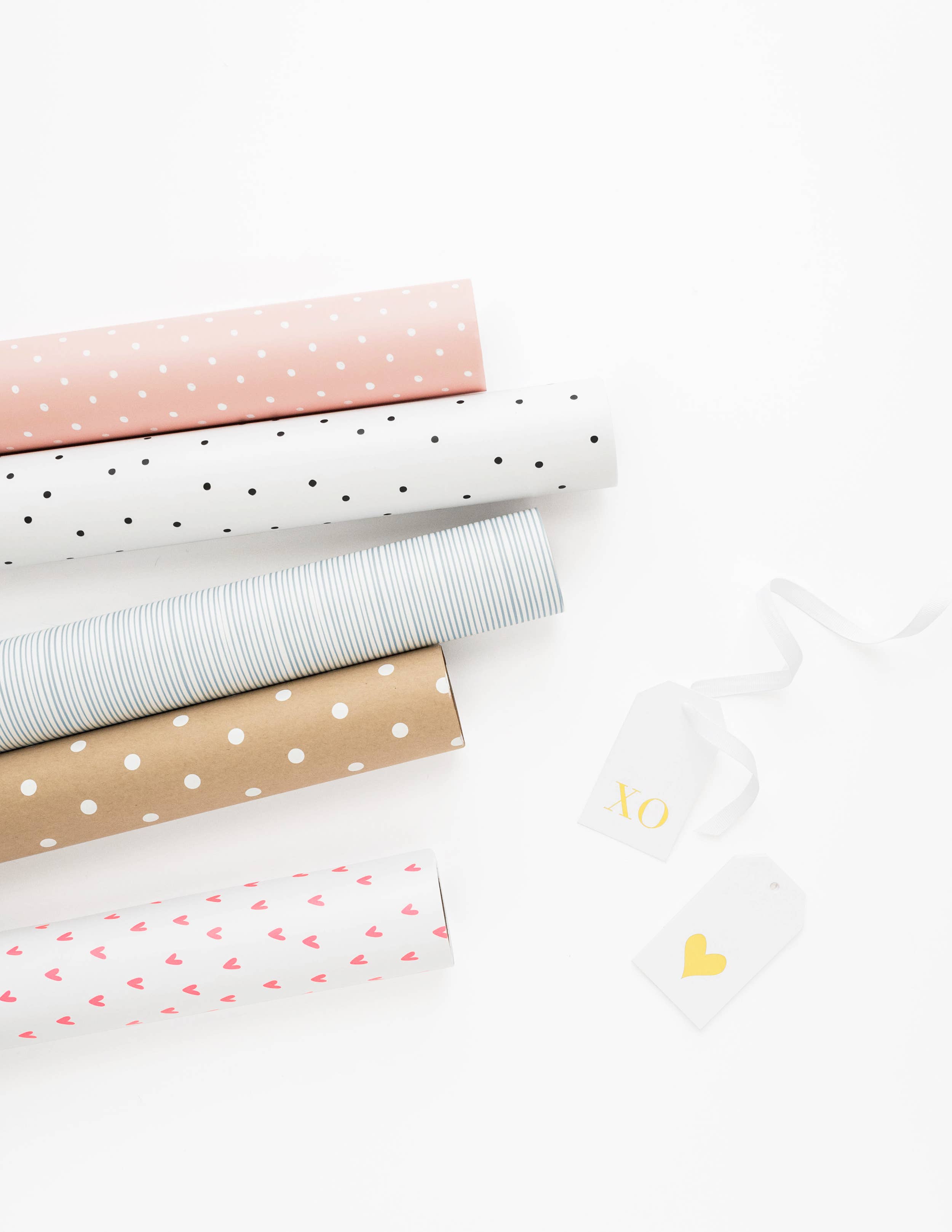 Kraft Polka Dot Wrapping Paper Roll