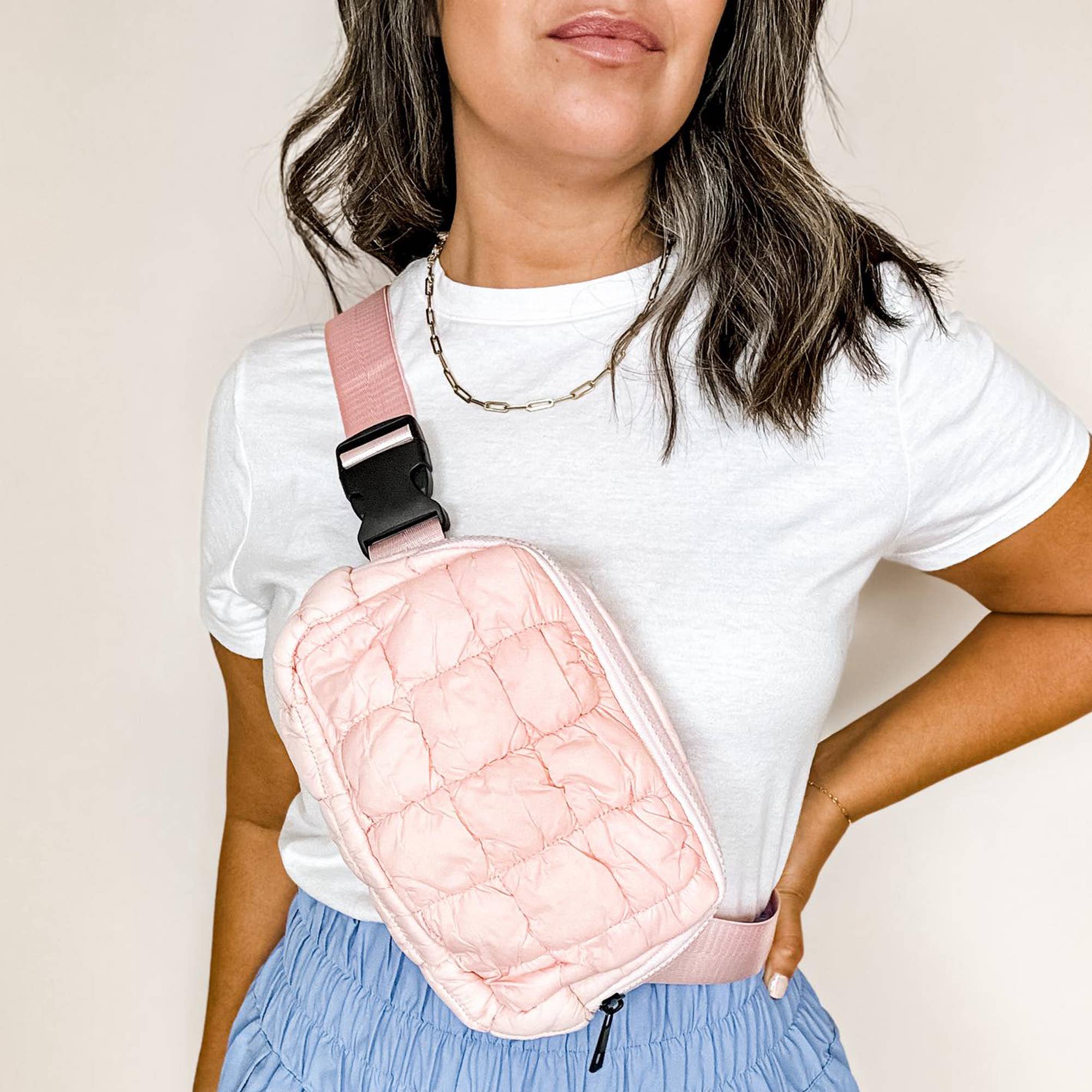 Puffy Cream Belt Bag