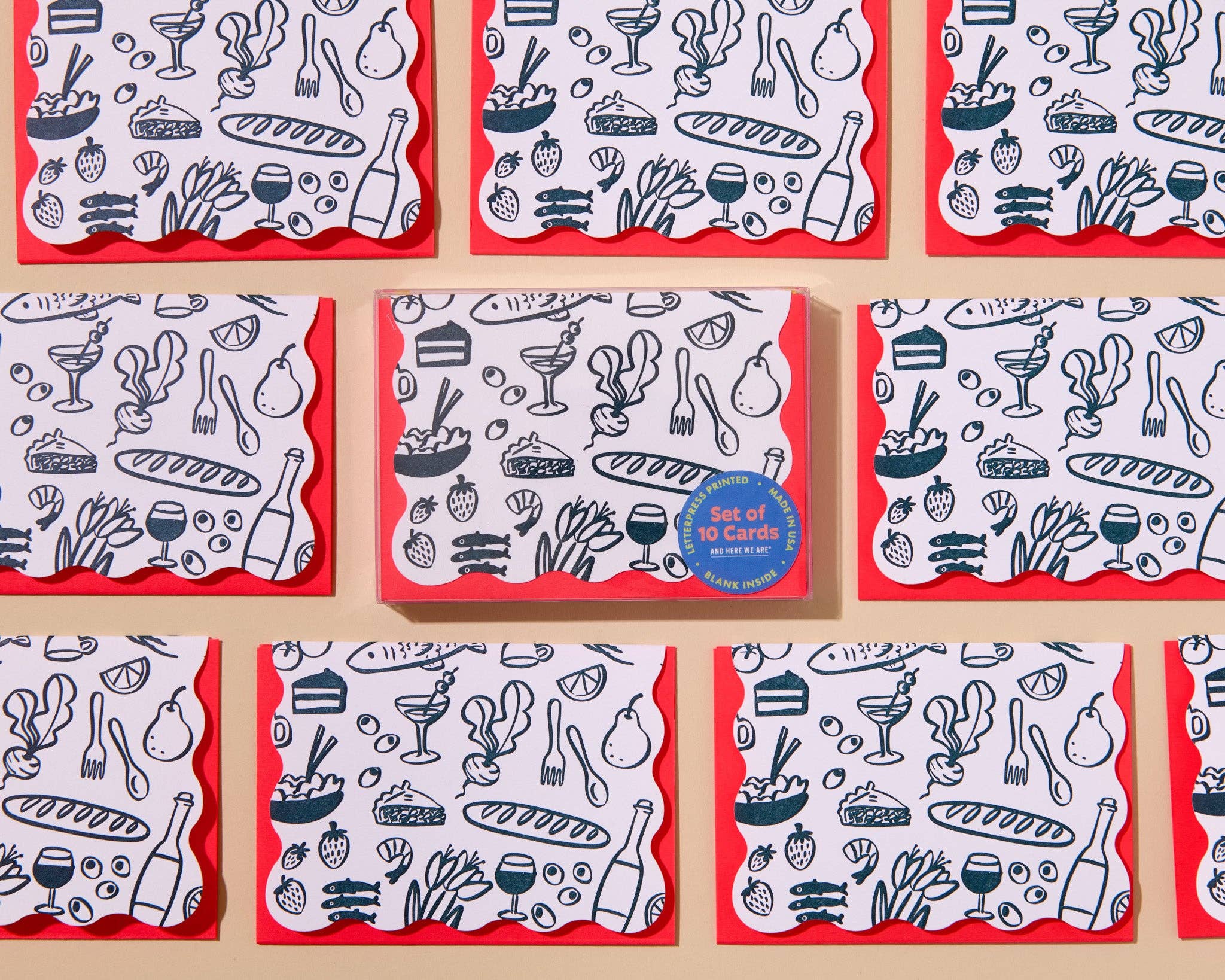 Dinner Party Set of 10 Notecards