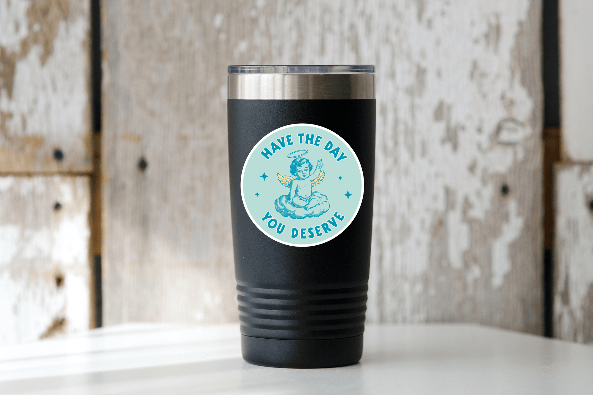 Have the Day You Deserve Sticker - sarcastic, funny, peace